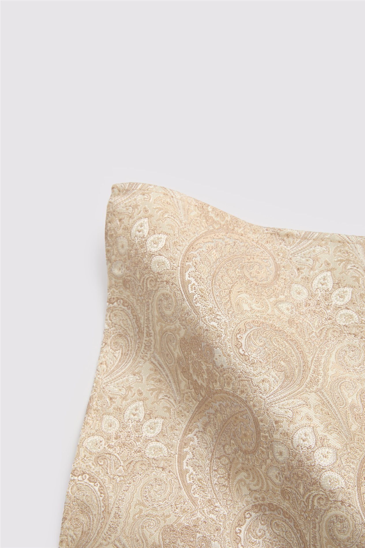 Antique Rogue Champagne Paisley Pocket Square

