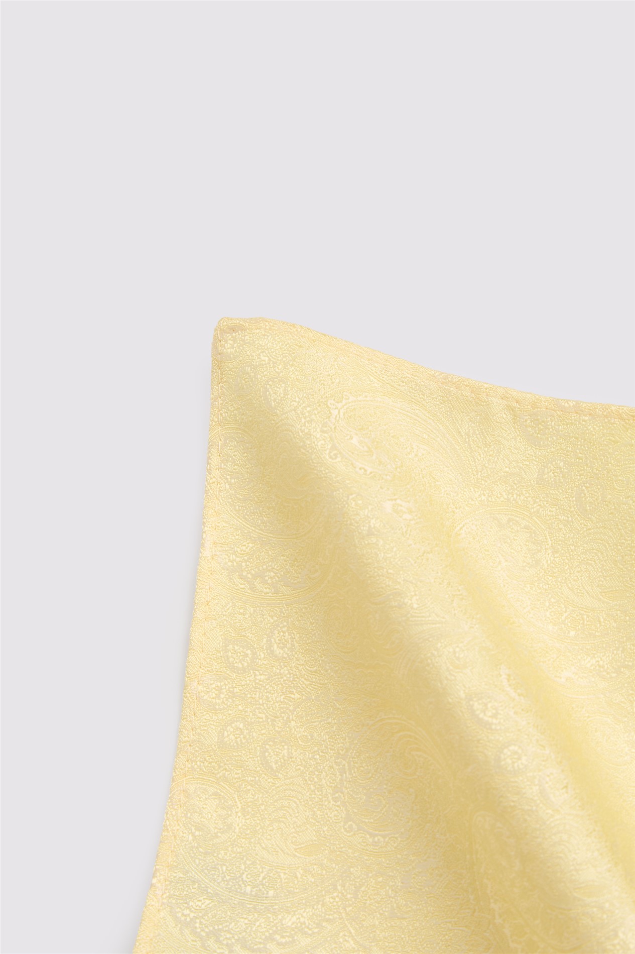 Antique Rogue Buttermilk Yellow Paisley Pocket Square
