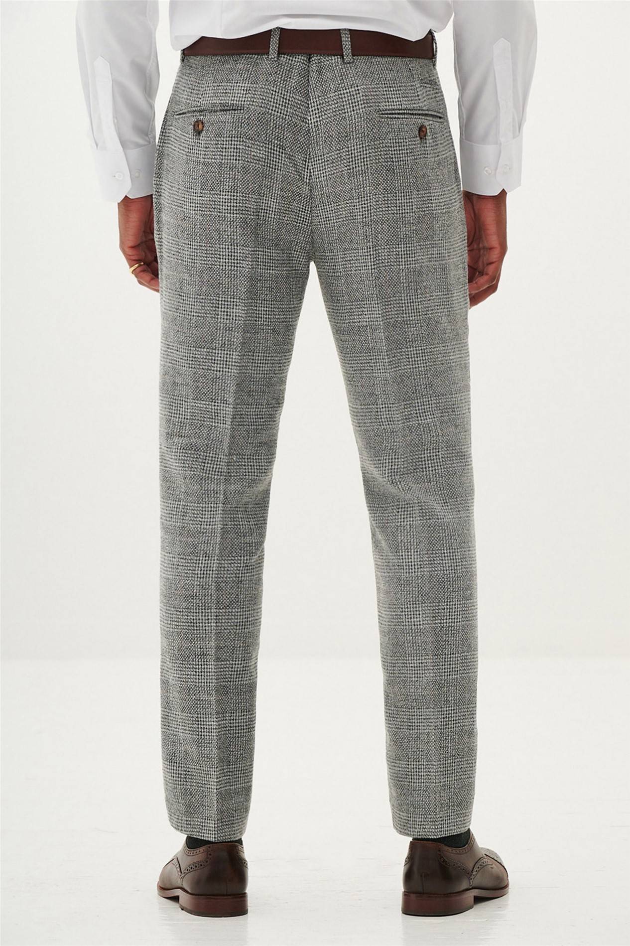 Marc Darcy Slim Fit Kris Silver Trousers
