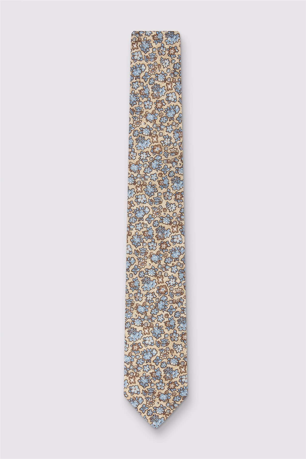 Luciano Versi by Bottinelli Capri Ecru Italian Silk Floral Tie