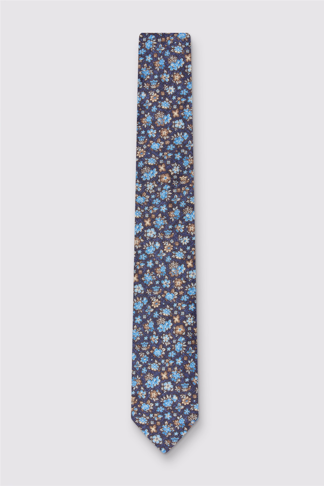 Luciano Versi by Bottinelli Capri Blue Italian Silk Floral Tie
