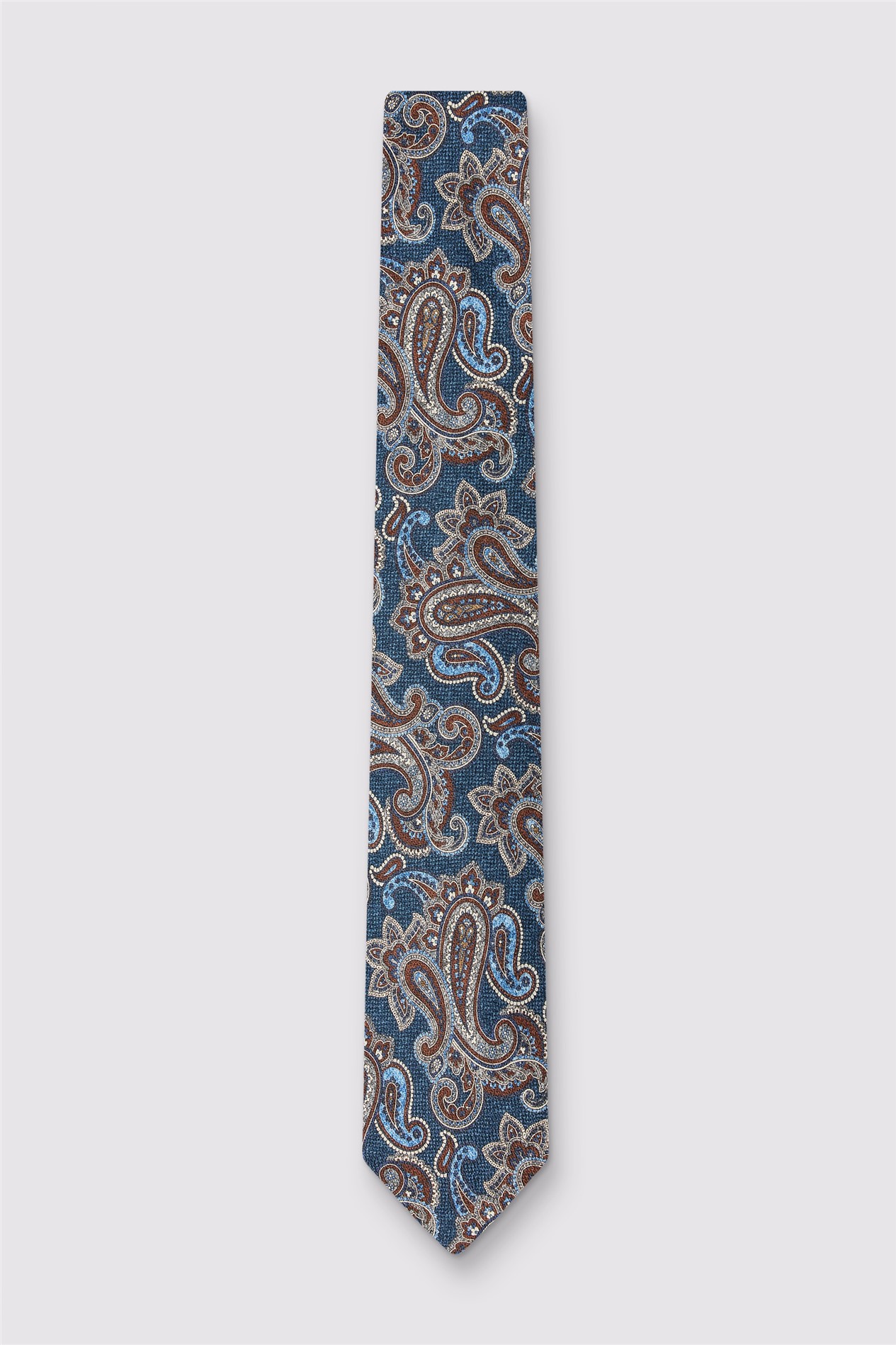 Luciano Versi by Bottinelli Turin Navy Italian Silk Paisley Tie