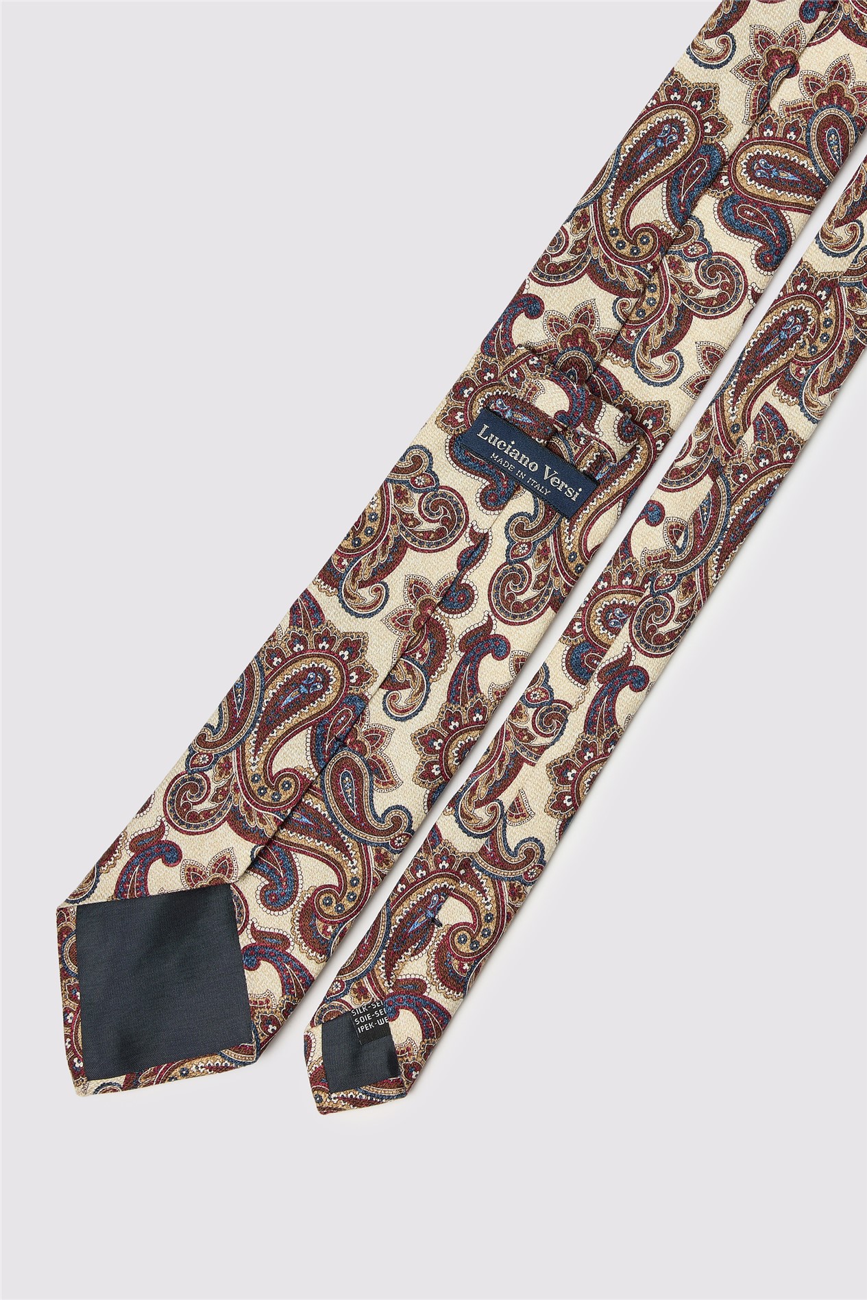 Luciano Versi by Bottinelli Turin Raspberry Italian Silk Paisley Tie