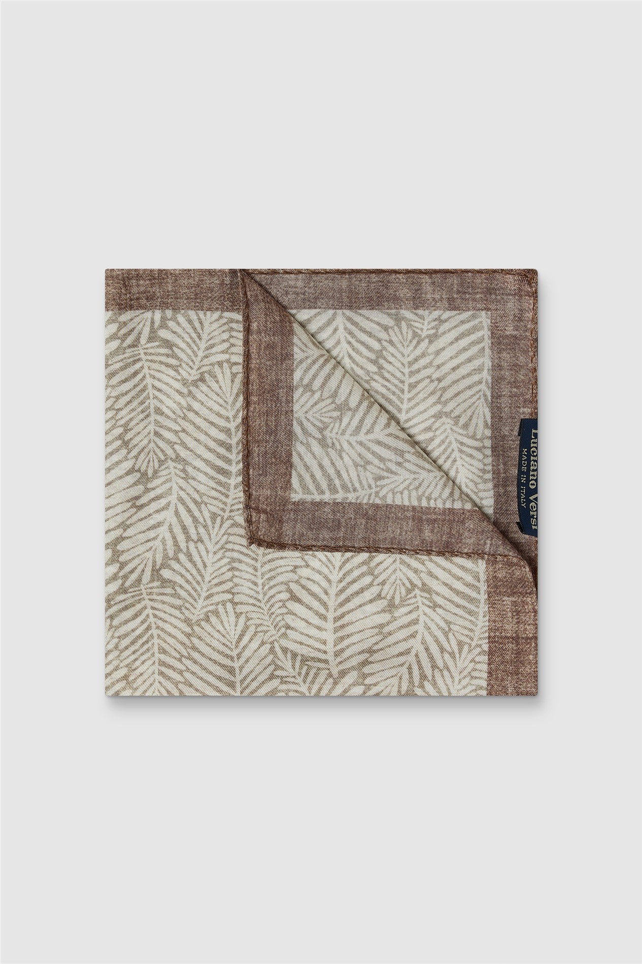 Luciano Versi by Bottinelli Arezzo Champagne Italian Leaf Pocket Square