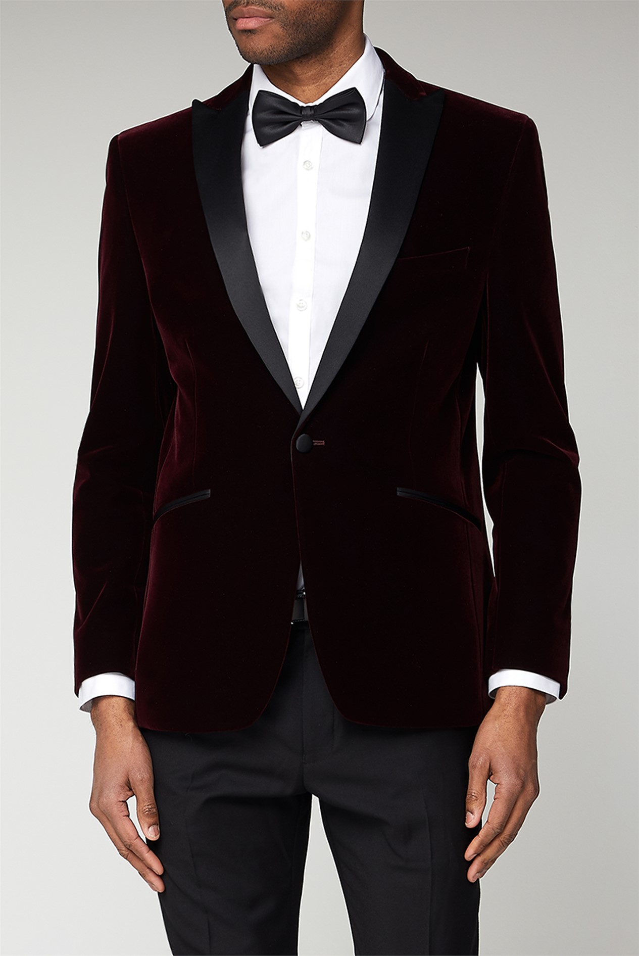 Antique Rogue | Wine Red Velvet Dinner Jacket | SuitDirect.co.uk