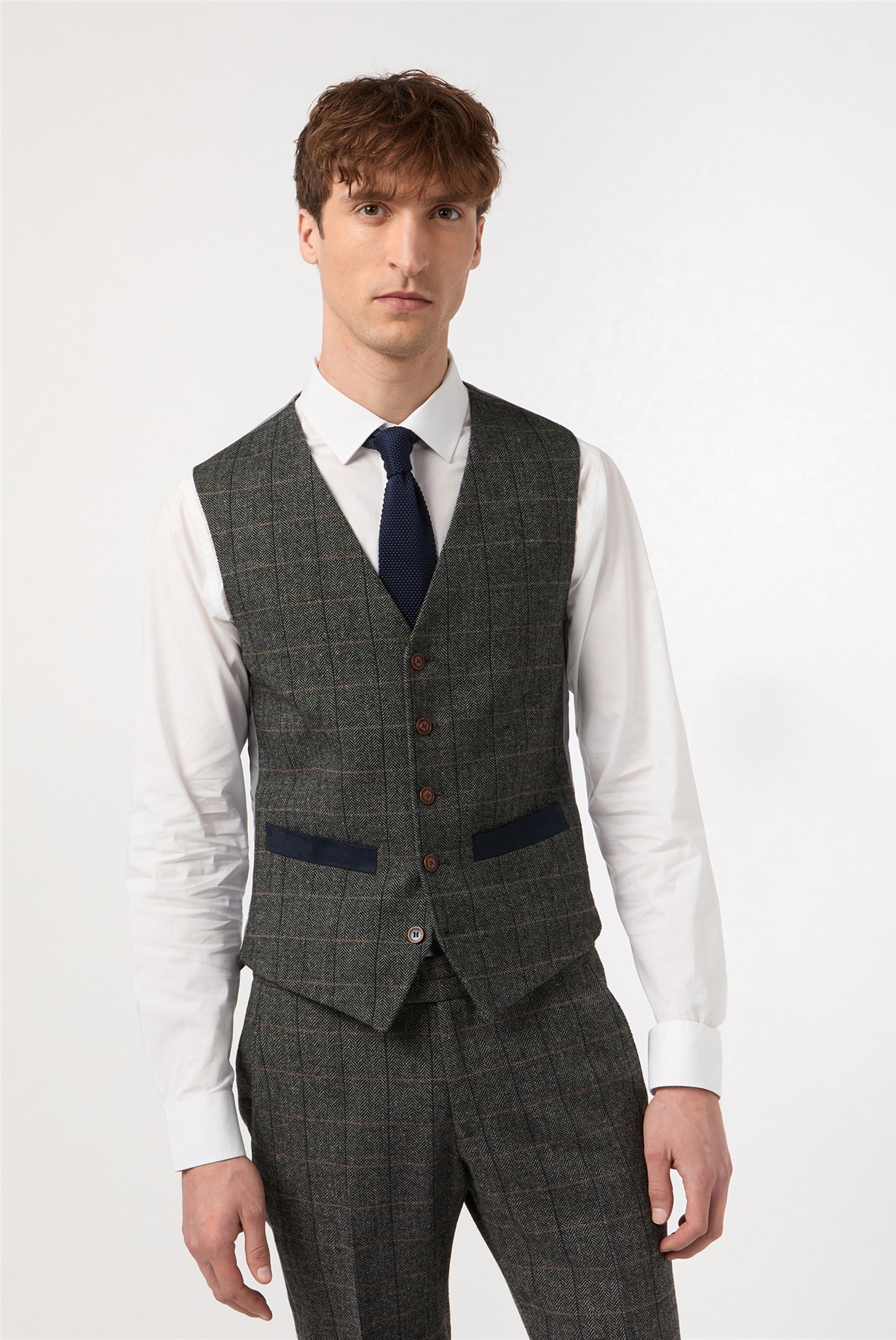 Antique Rogue Emerson Herringbone Waistcoat