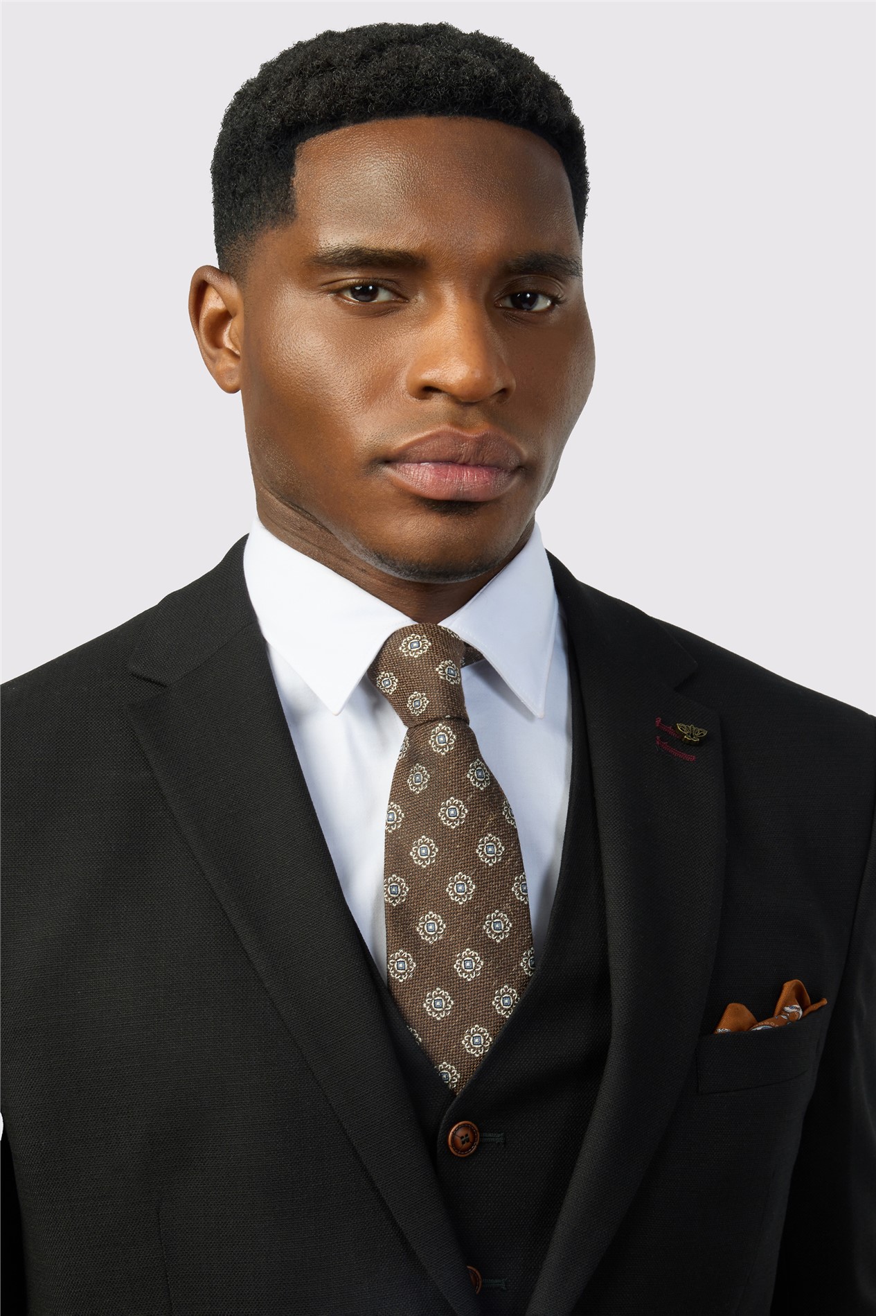 Antique Rogue Slim Fit Black Texture Stretch Jacket