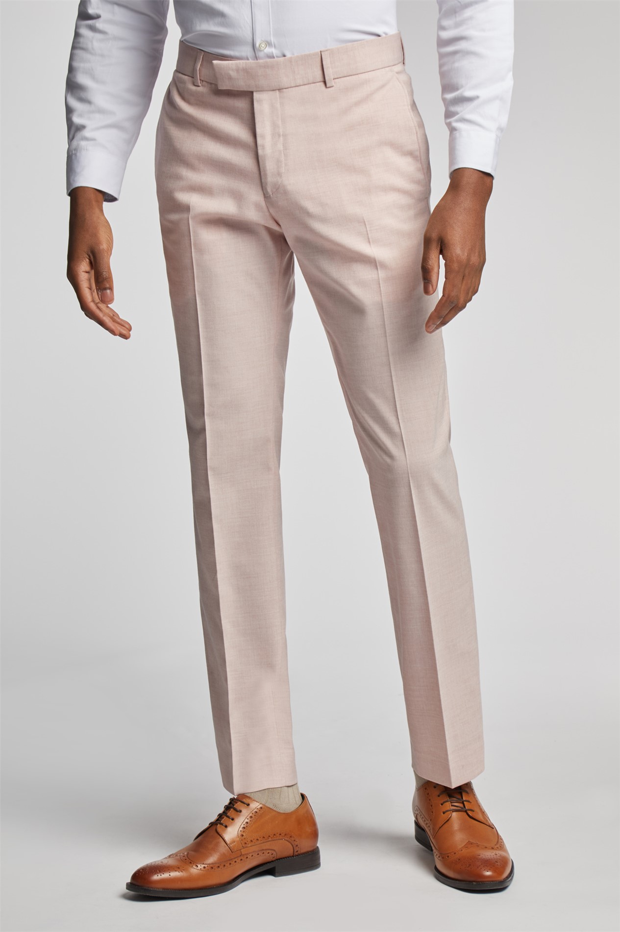  Slim Fit Light Pink Trousers