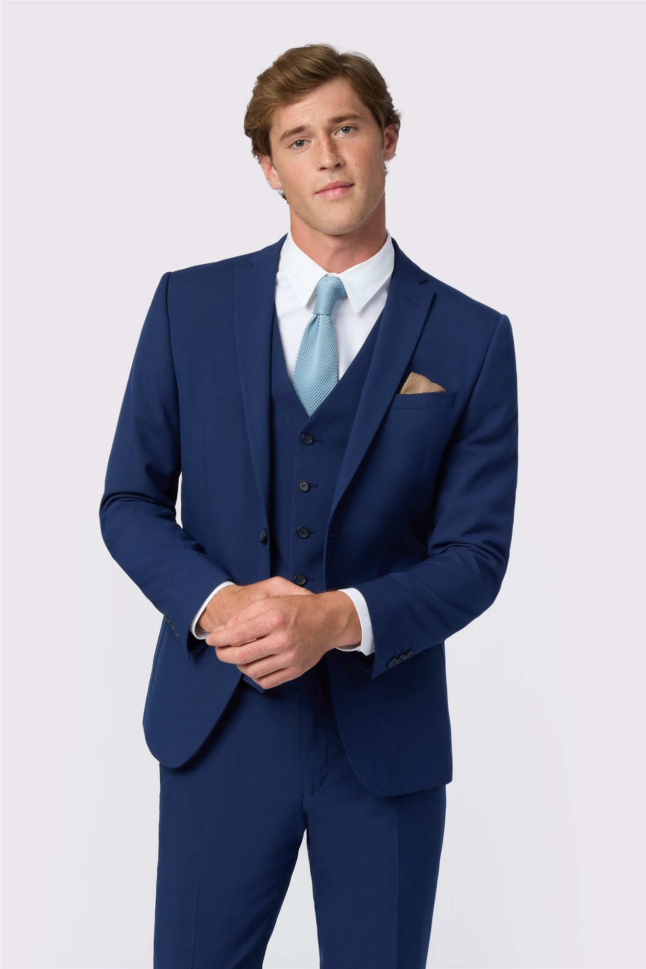 Antique Rogue Slim Fit Bright Blue Jacket