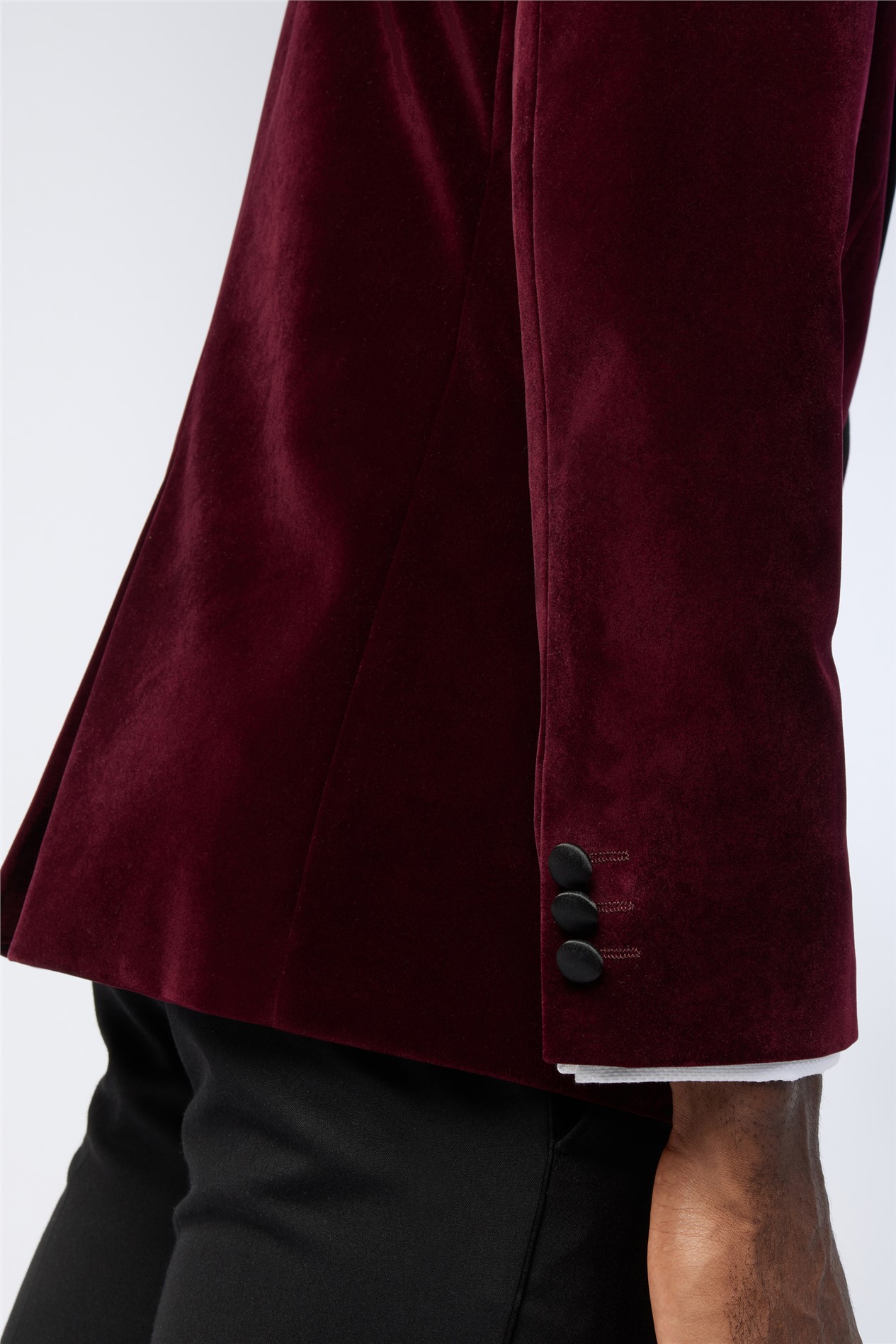 Antique Rogue Slim Fit Franklin Merlot Velvet Jacket