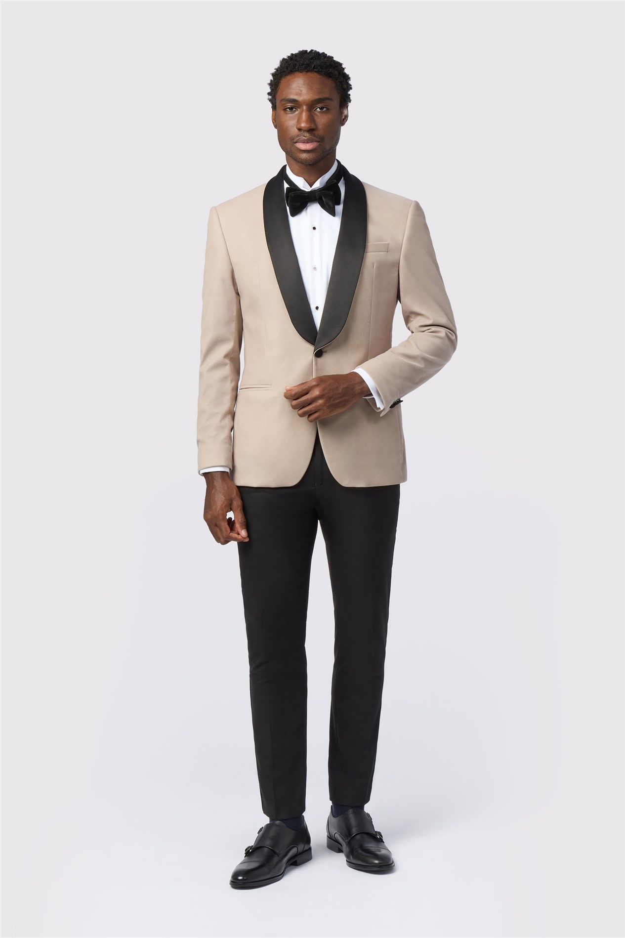 Antique Rogue Slim Fit Ecru Velvet Jacket