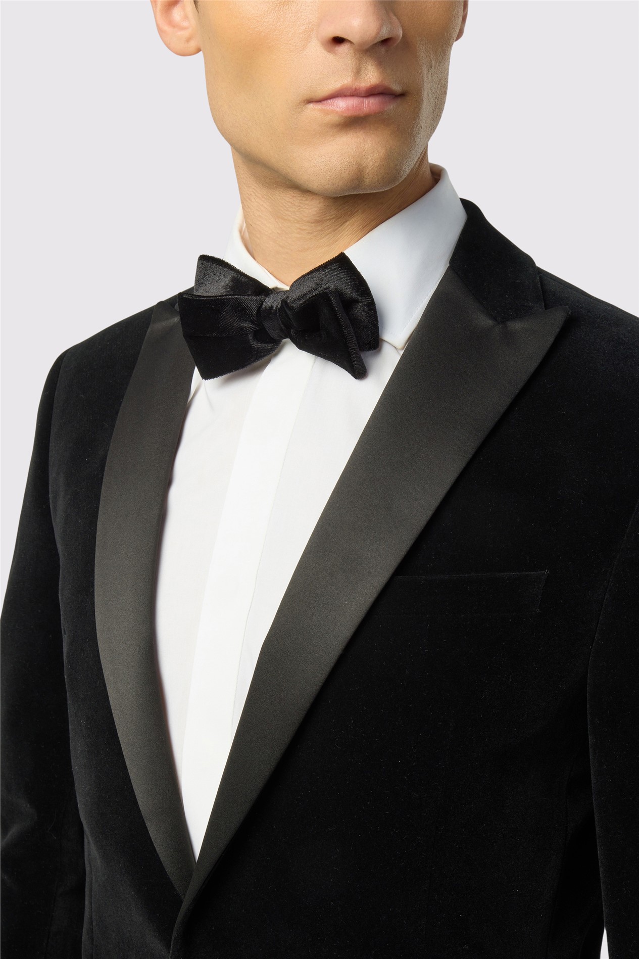 Antique Rogue Slim Fit Black Velvet Jacket