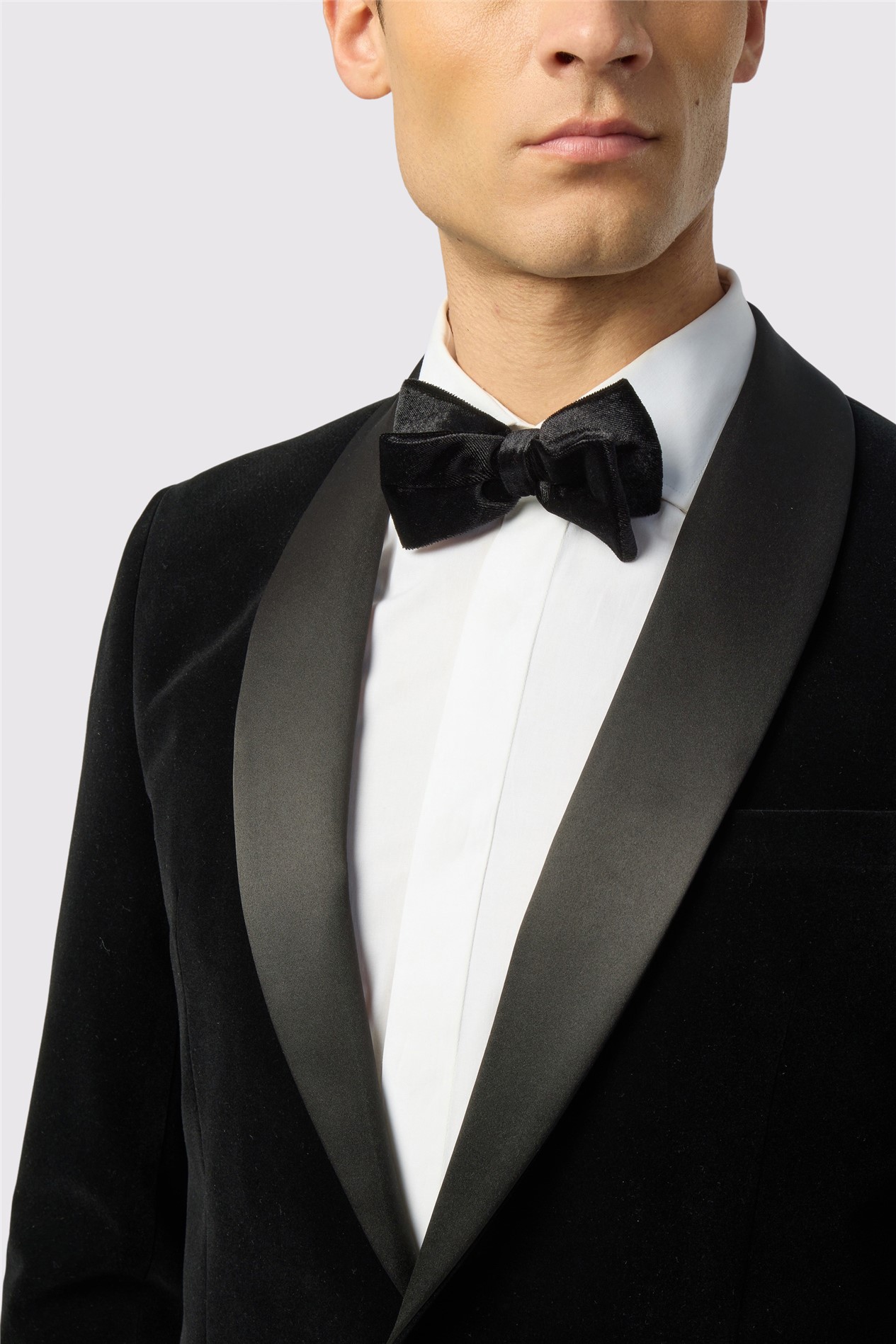 Antique Rogue Slim Fit Black Velvet Jacket