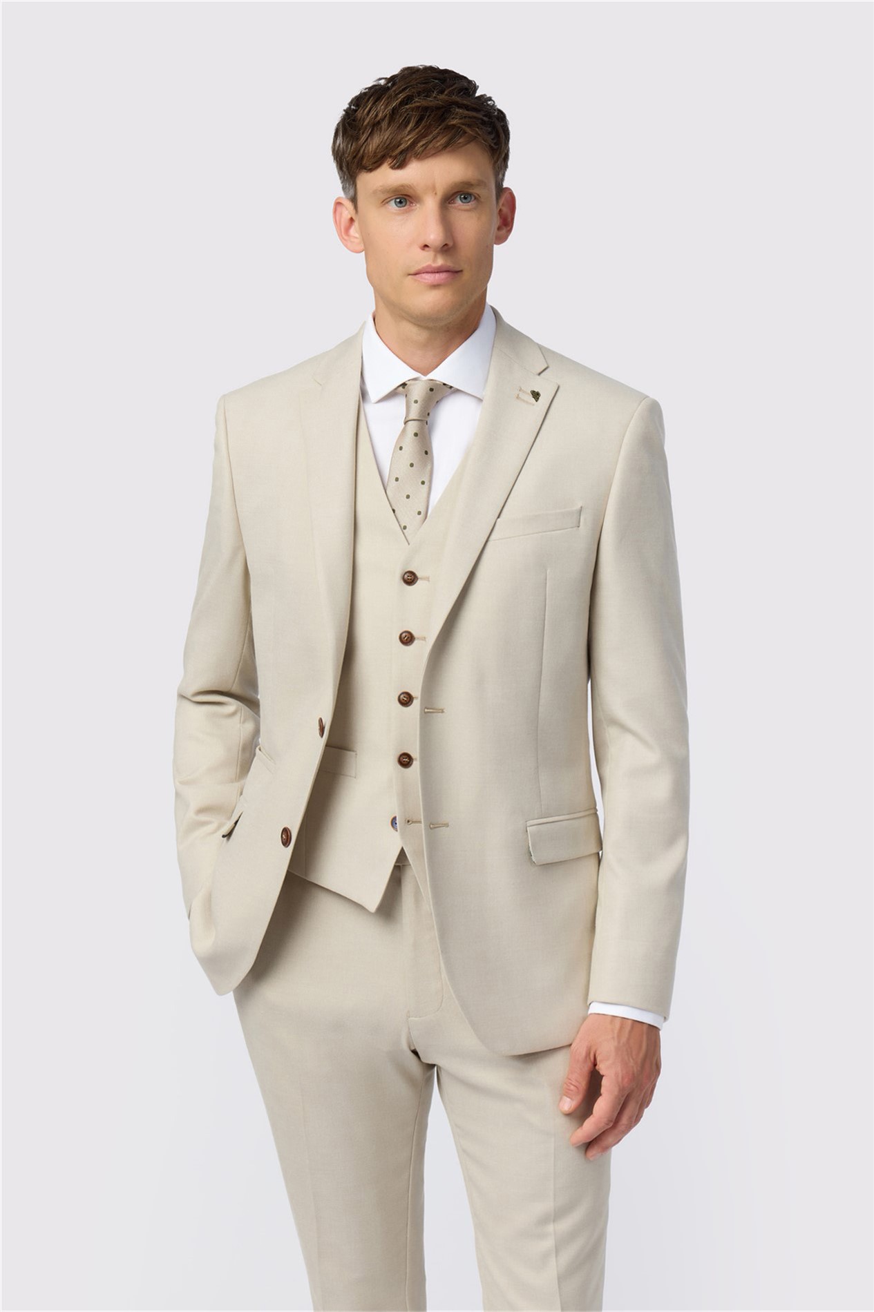 Antique Rogue Slim Fit Blake Ecru Jacket