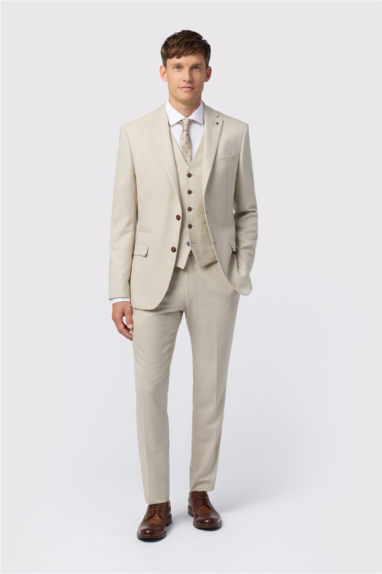 Antique Rogue Slim Fit Blake Ecru Jacket