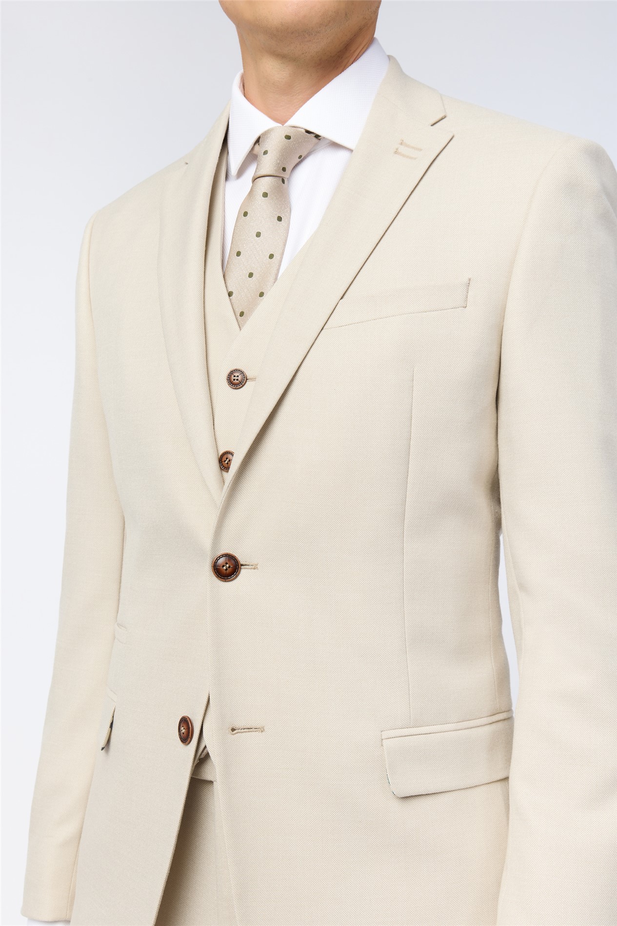 Antique Rogue Slim Fit Blake Ecru Jacket