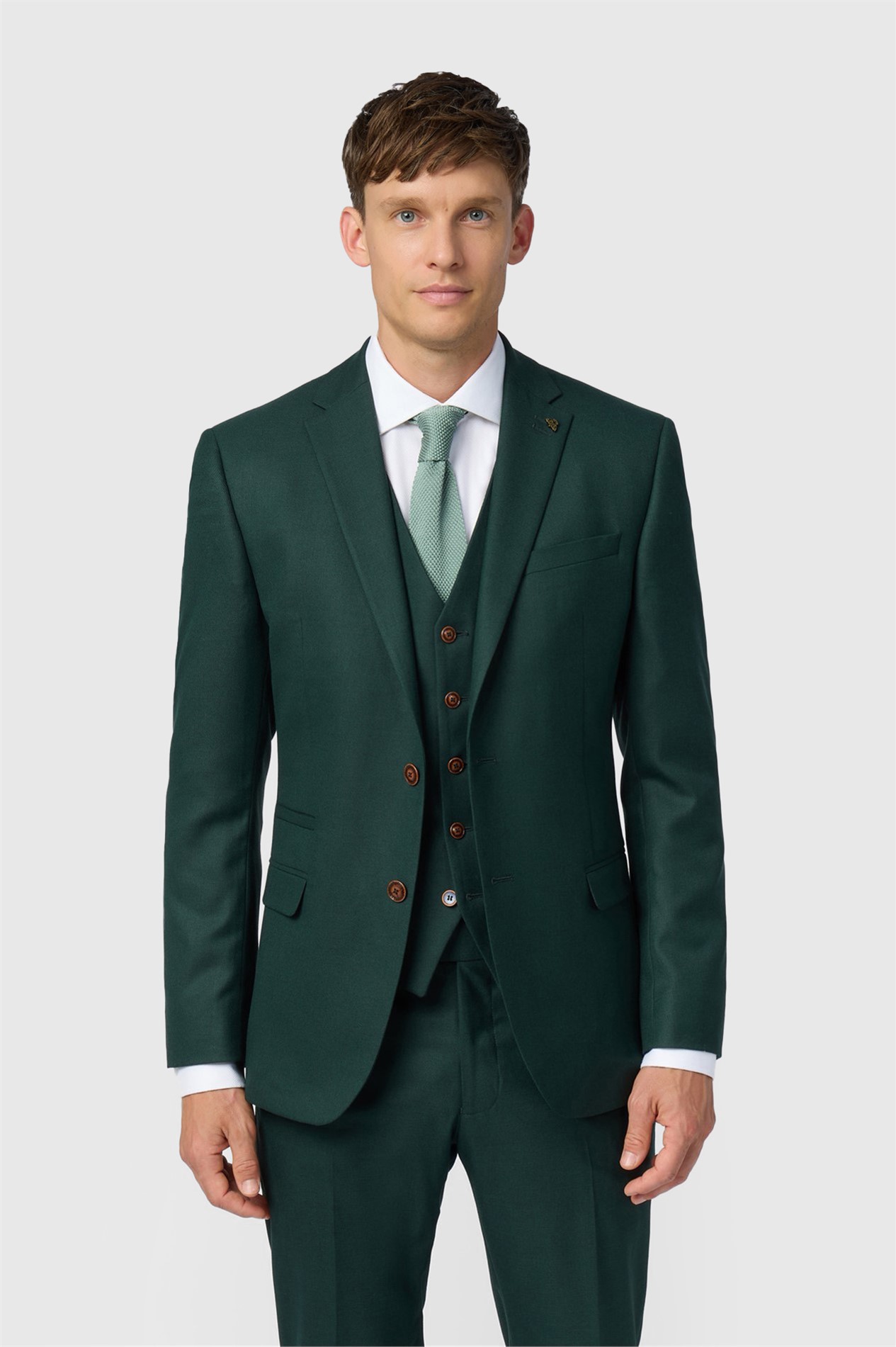 Antique Rogue Slim Fit Green Texture Jacket