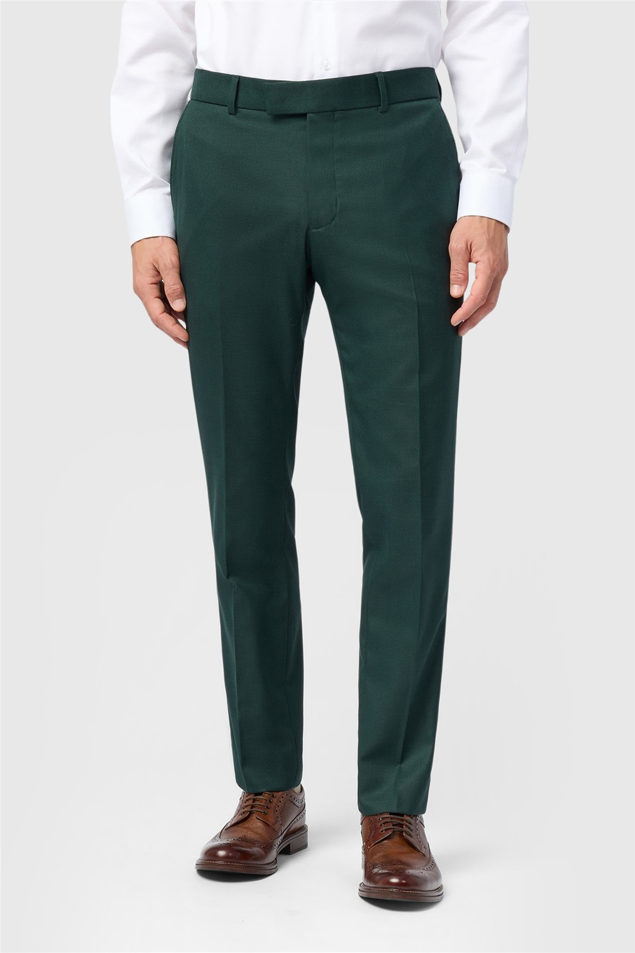 Antique Rogue Slim Fit Green Texture Trousers