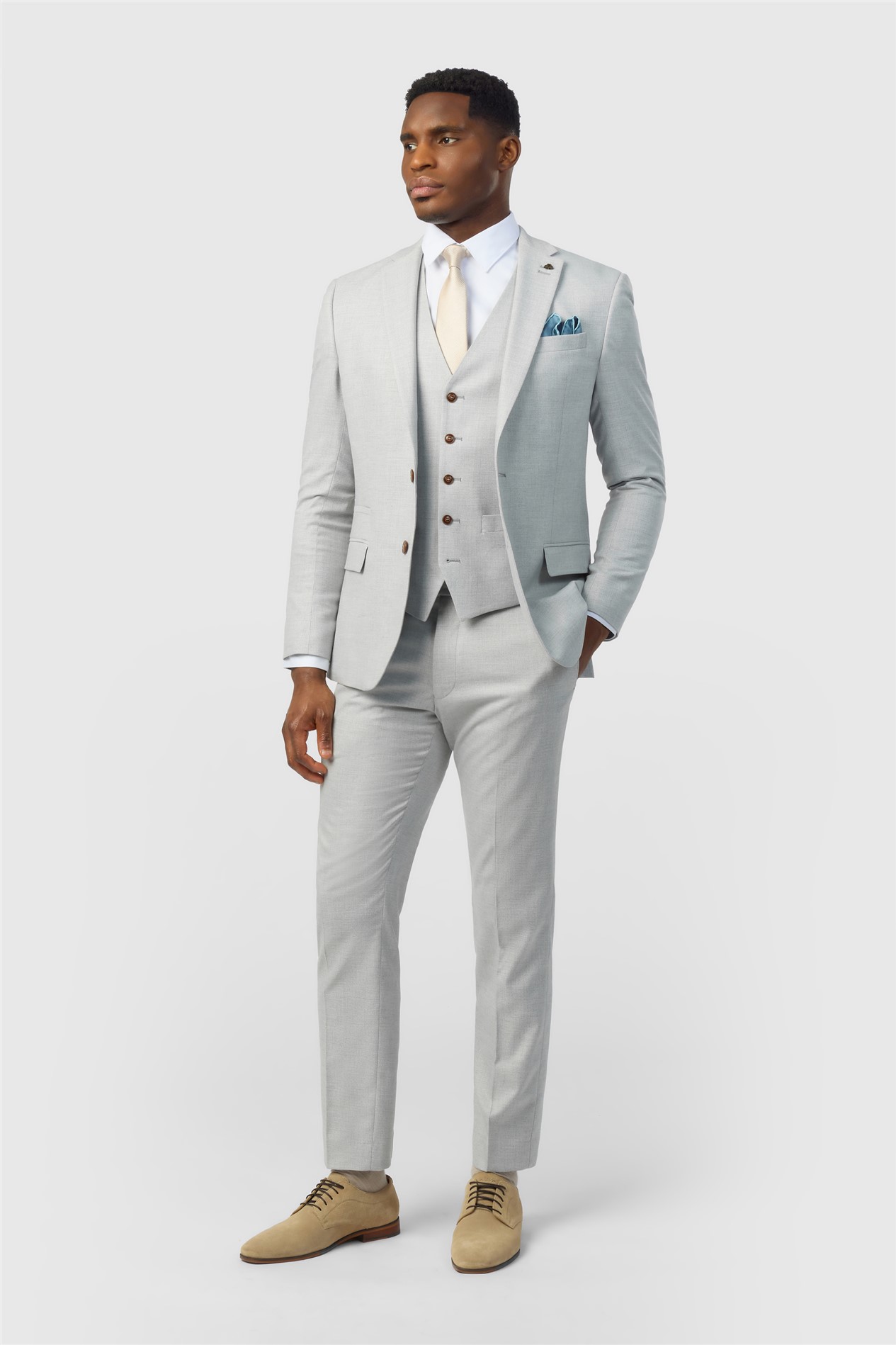 Antique Rogue Slim Fit Blake Grey Texture Jacket
