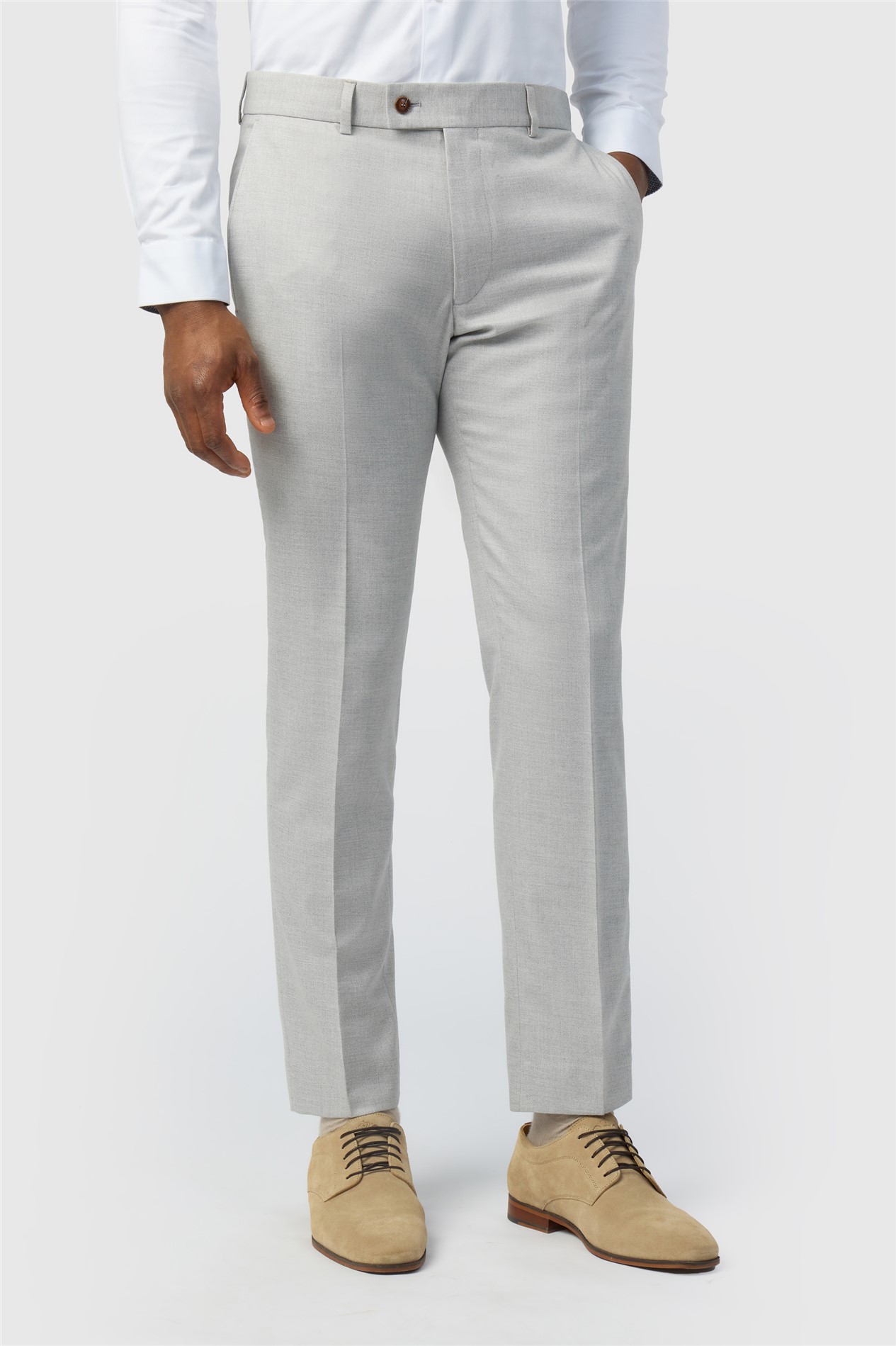 Antique Rogue Slim Fit Blake Grey Texture Trouser
