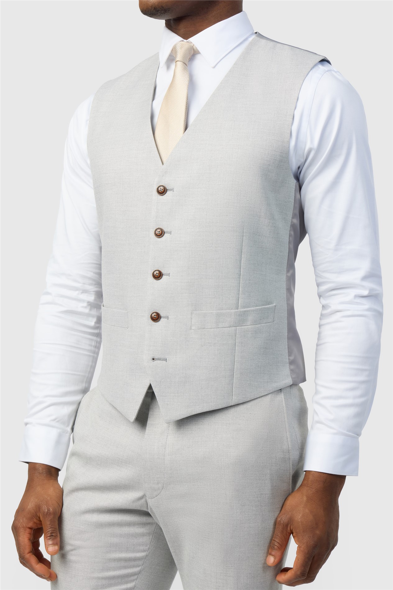 Antique Rogue Blake Grey Texture Waistcoat
