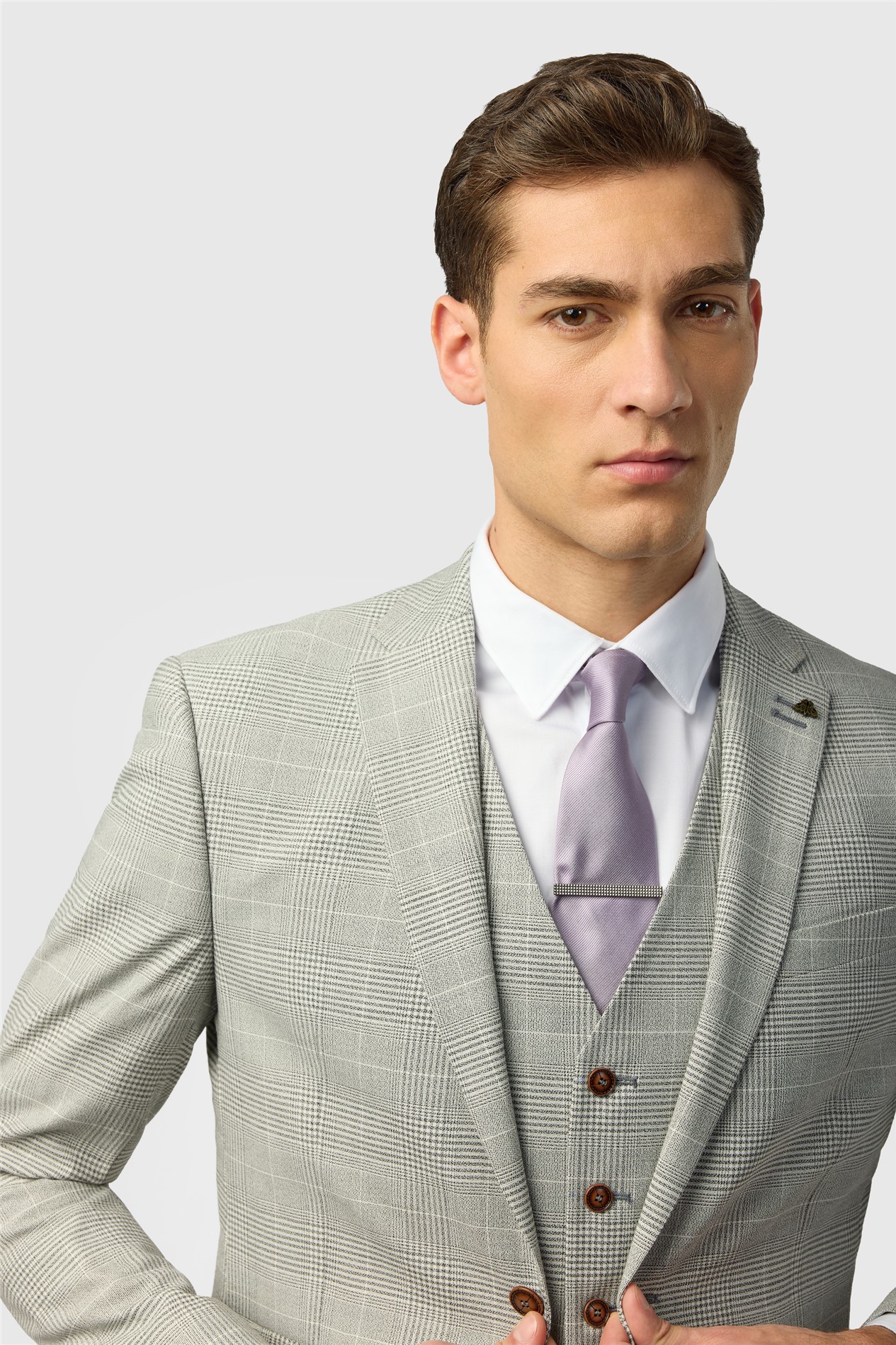 Antique Rogue Slim Fit Astor Monochrome Check Jacket