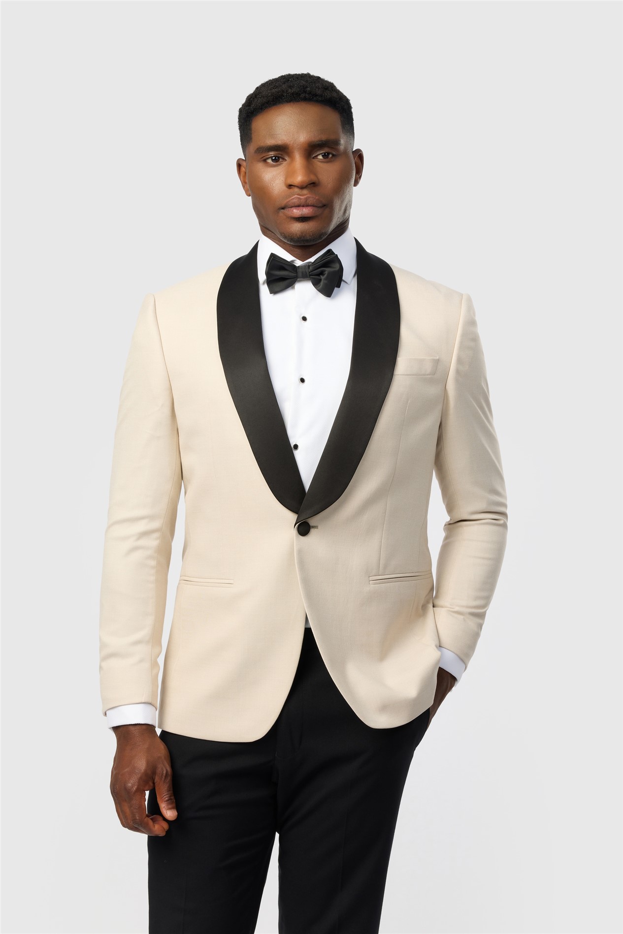 Antique Rogue Slim Fit Ecru Texture Dresswear Jacket
