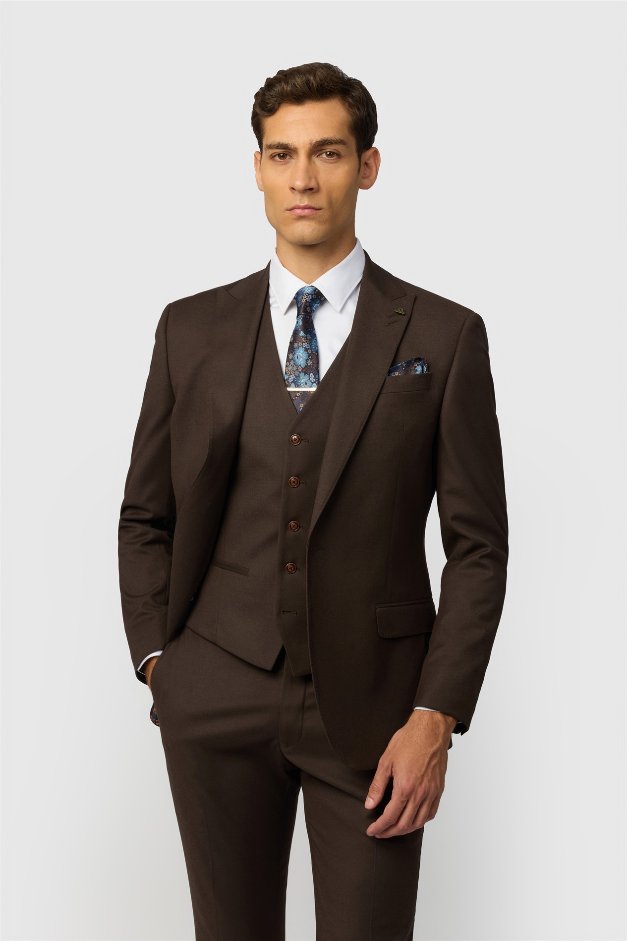 Antique Rogue Slim Fit Harley Chocolate Flannel Chocolate Jacket