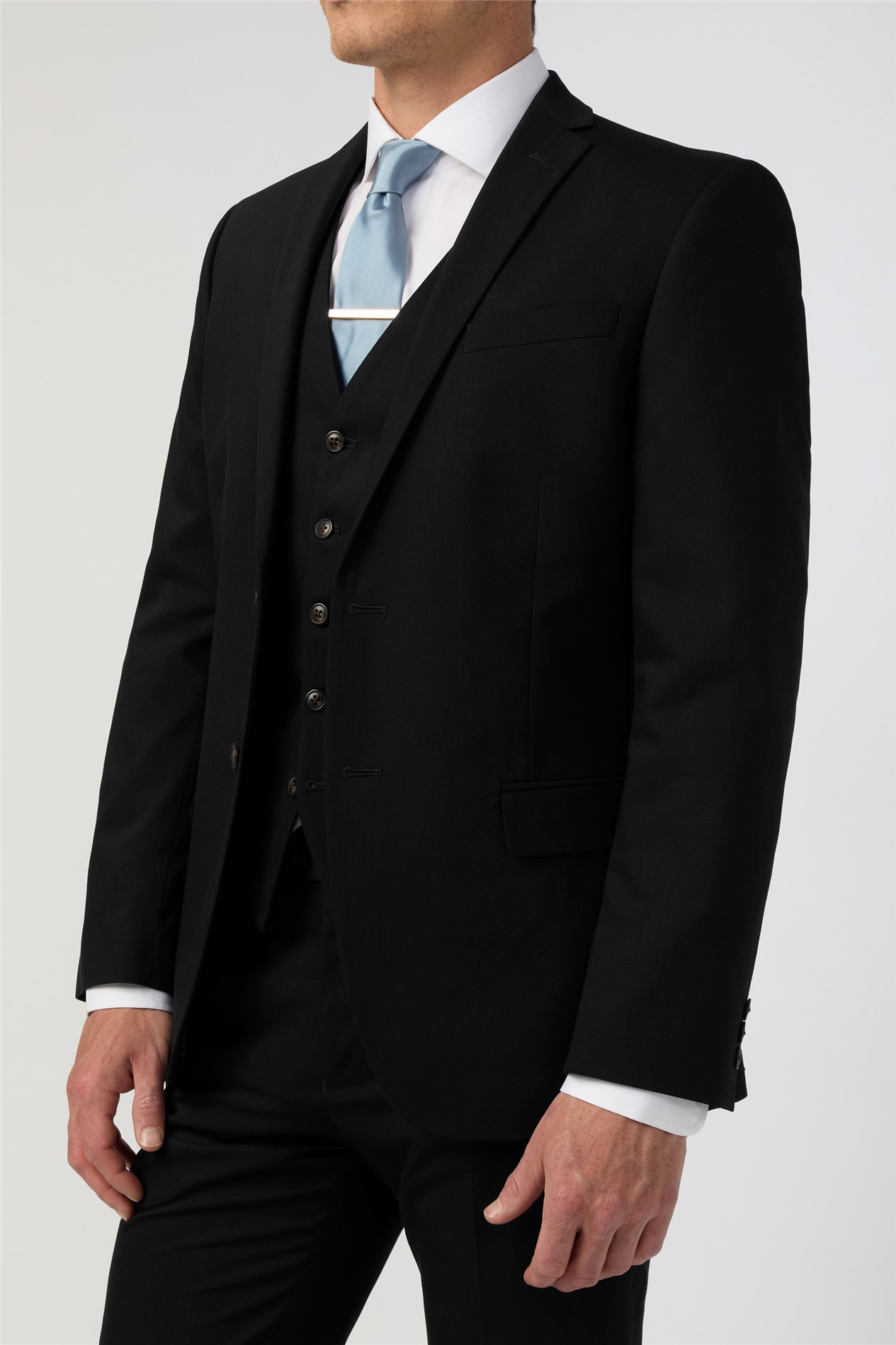 Antique Rogue Slim Fit Curtis Black Twill Jacket