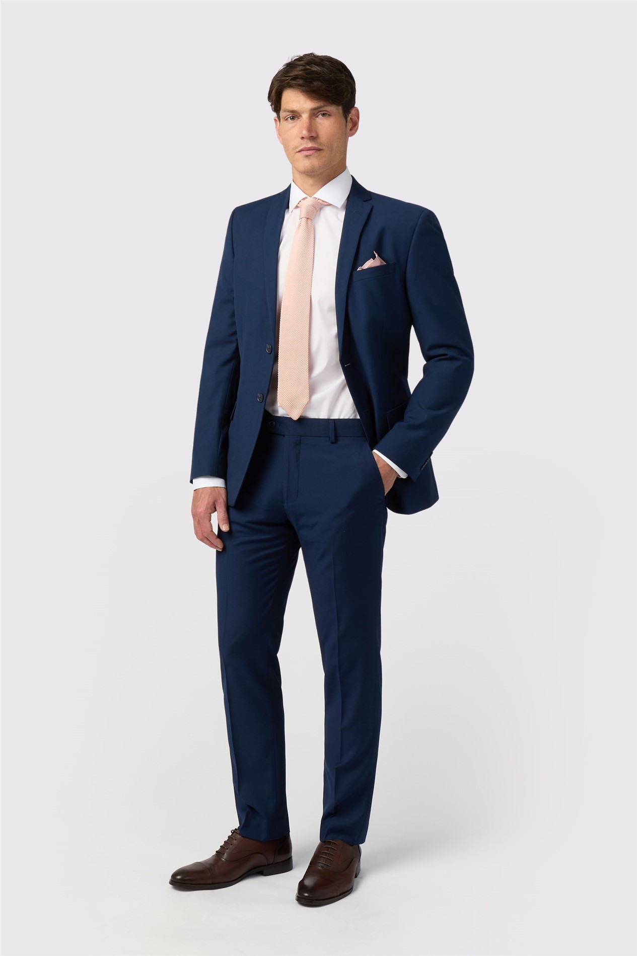 Antique Rogue Slim Fit Curtis Sapphire Blue Twill Jacket