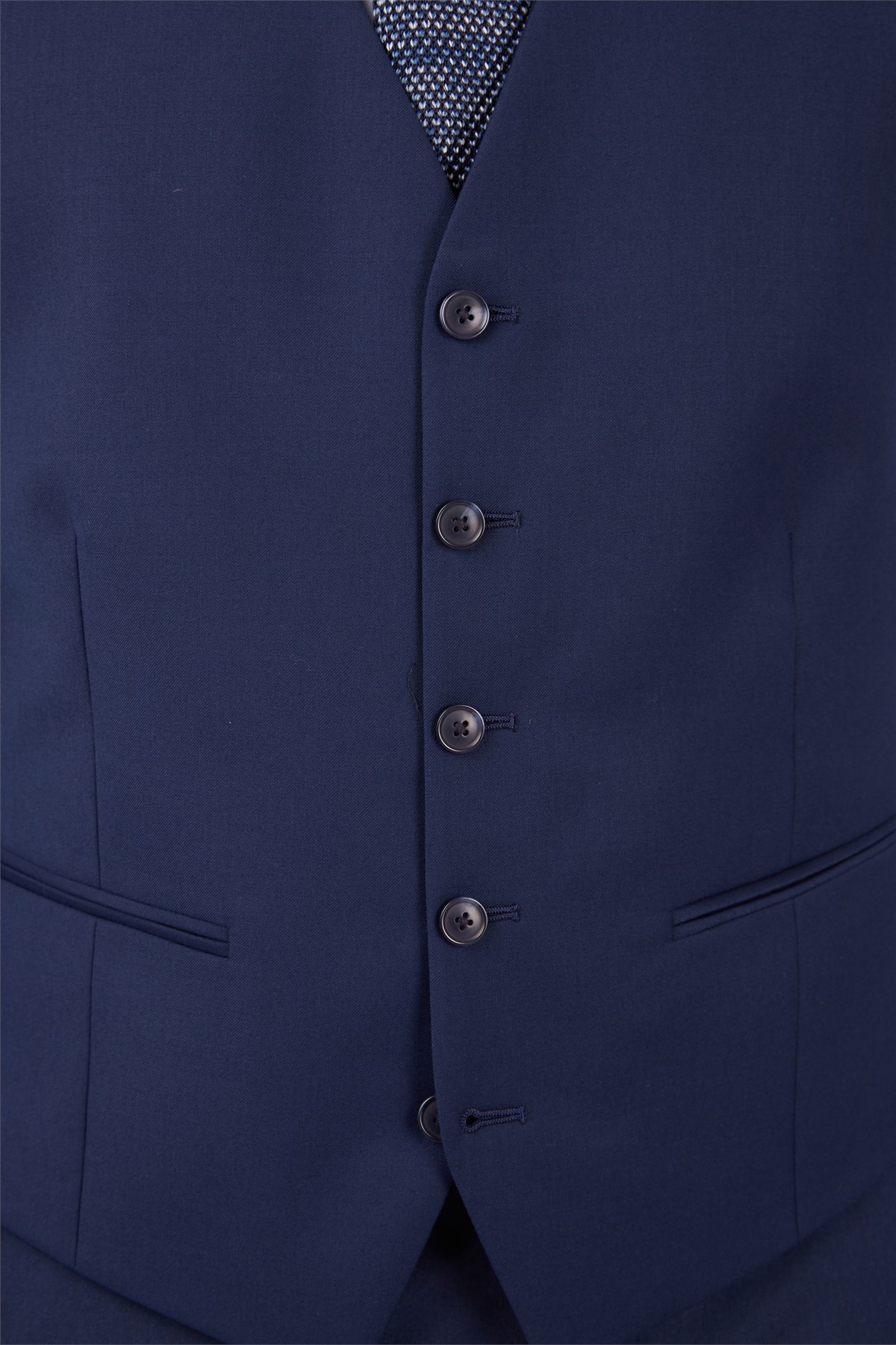 Antique Rogue Slim Fit Curtis Sapphire Waistcoat