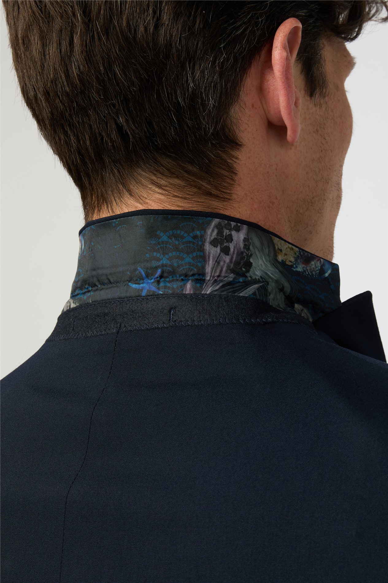 Antique Rogue Slim Fit Curtis Navy Twill Jacket