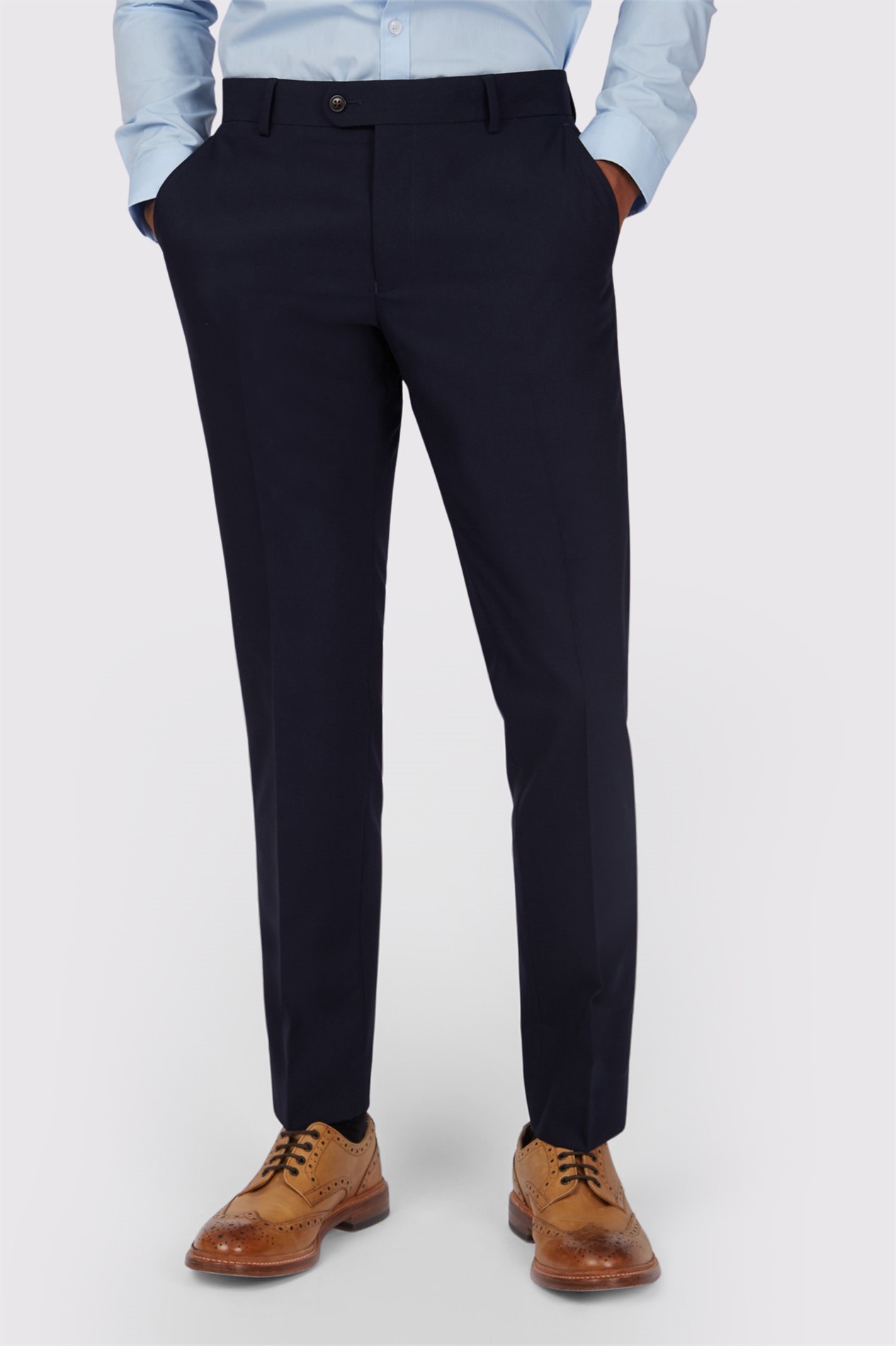 Antique Rogue Slim Fit Curtis Navy Twill Trouser