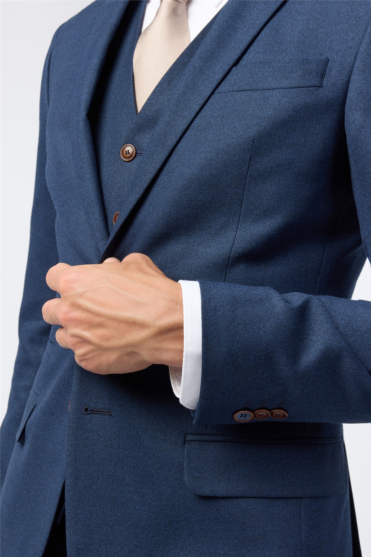 Antique Rogue Slim Fit Navy Texture Stretch Jacket