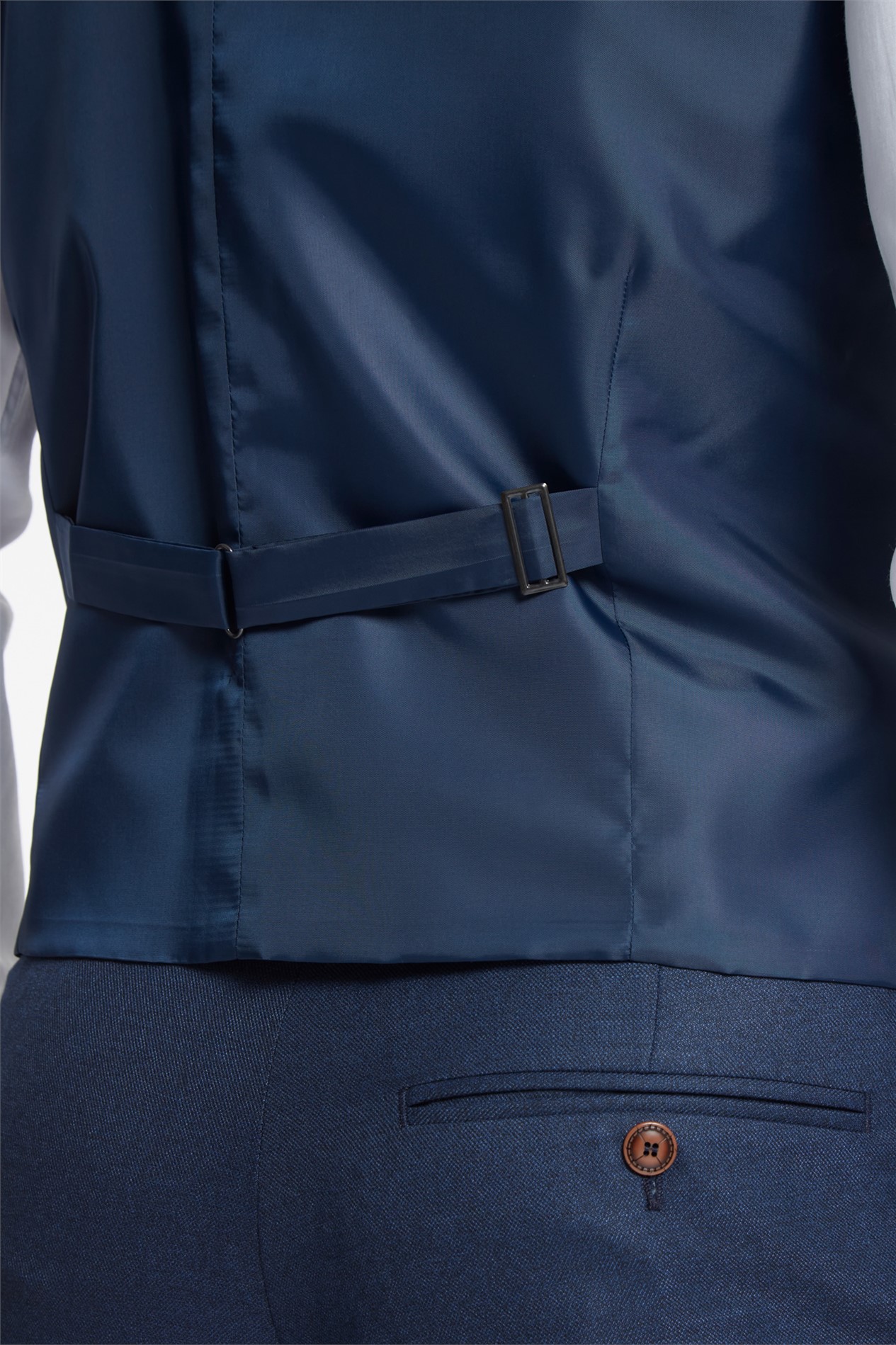 Antique Rogue Navy Texture Stretch Waistcoat