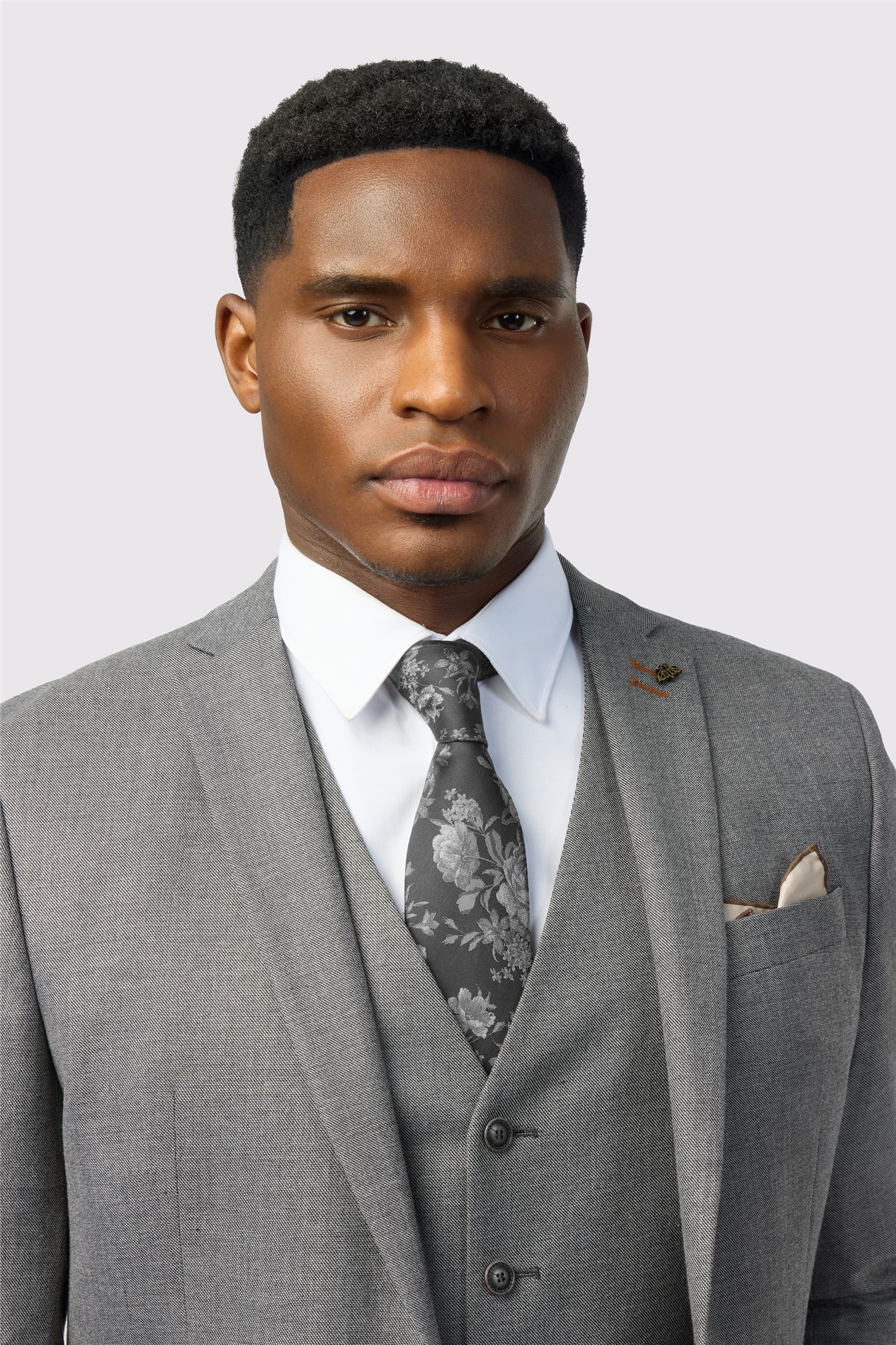 Antique Rogue Slim Fit Grey Texture Stretch Jacket