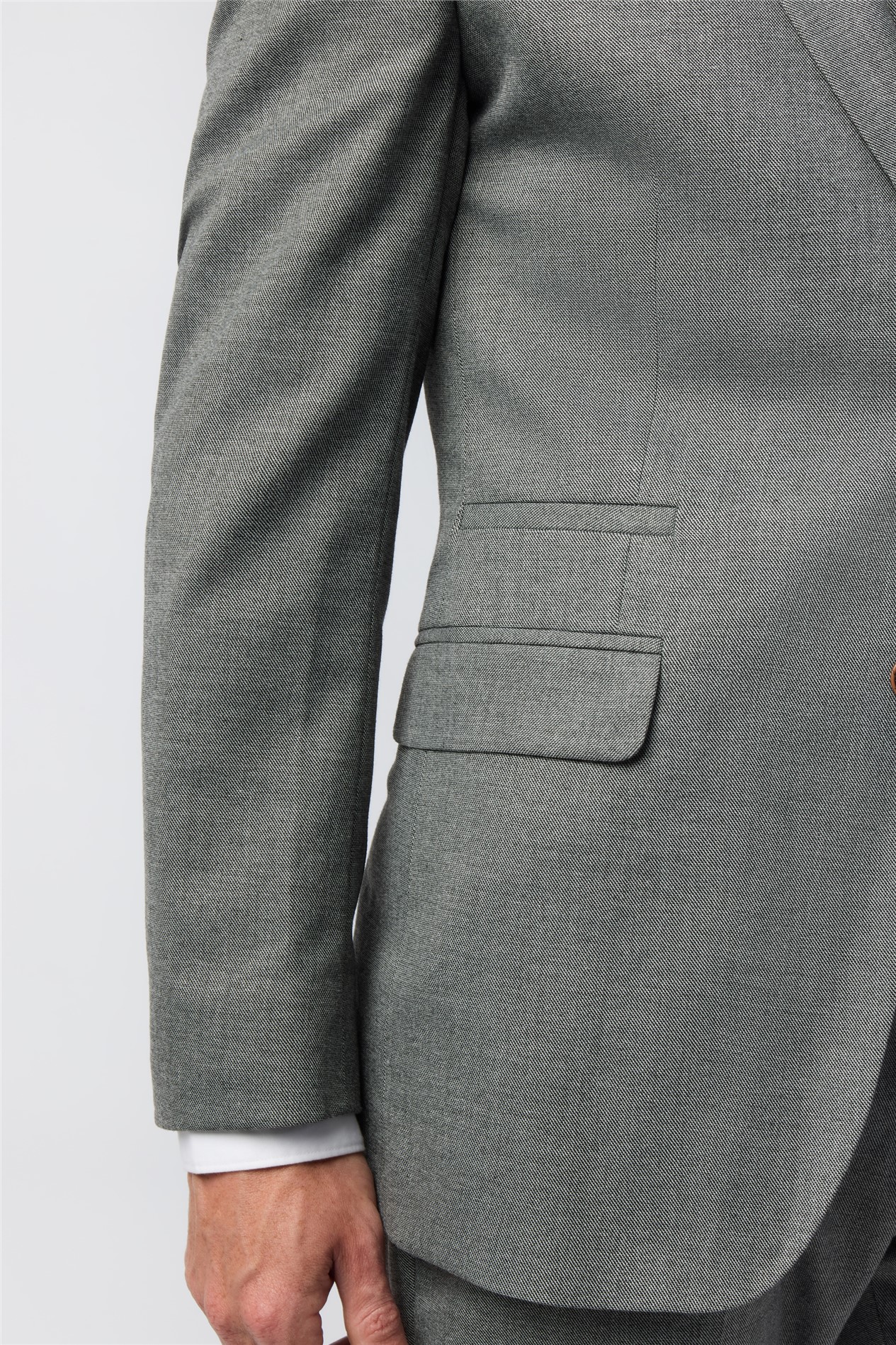 Antique Rogue Regular Fit Grey Texture Stretch Jacket