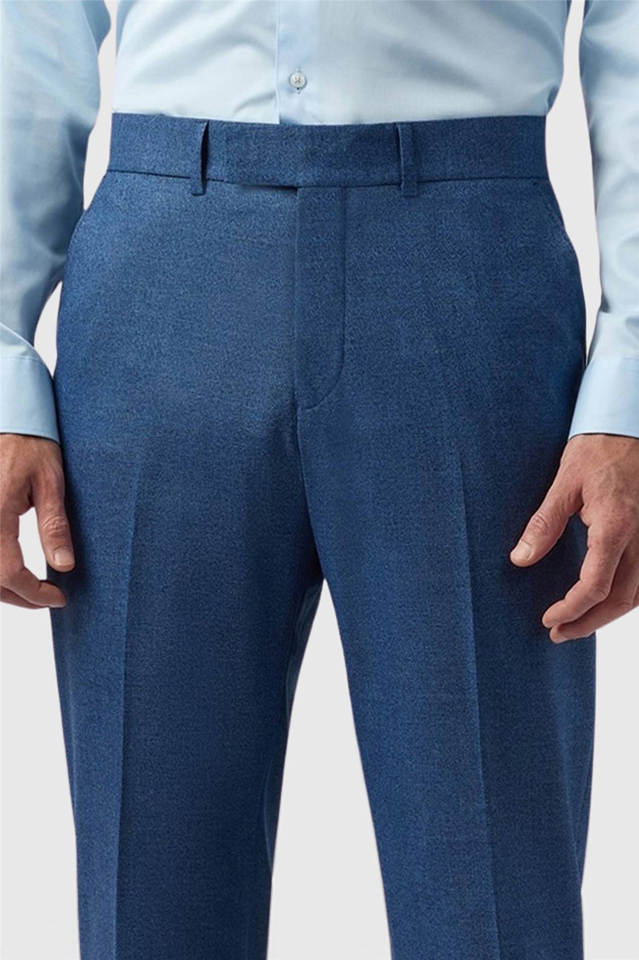 Antique Rogue Regular Fit Blue Texture Stretch Trousers