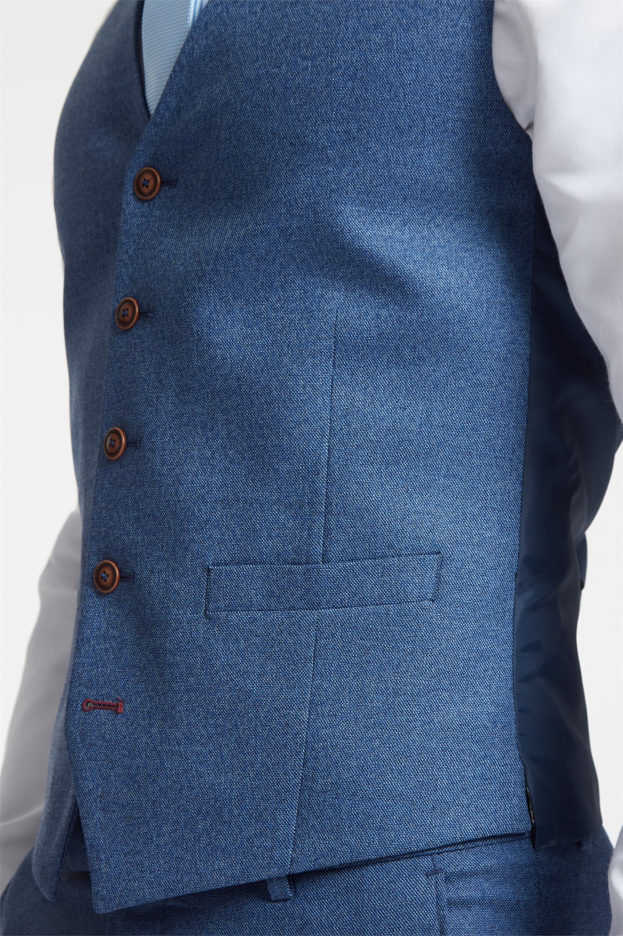 Antique Rogue Blue Texture Stretch Waistcoat