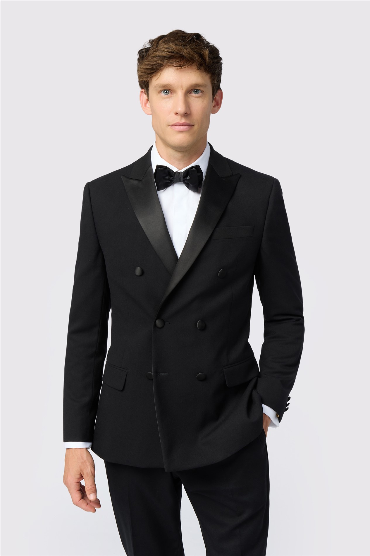 Antique Rogue Slim Fit Huxley Double Breasted Tuxedo Jacket