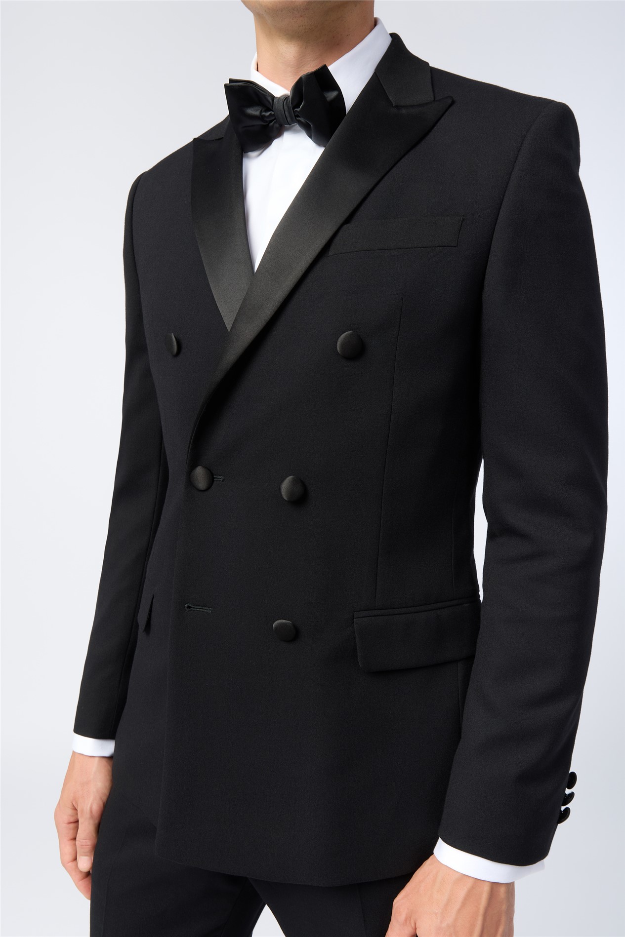 Antique Rogue Slim Fit Huxley Double Breasted Tuxedo Jacket