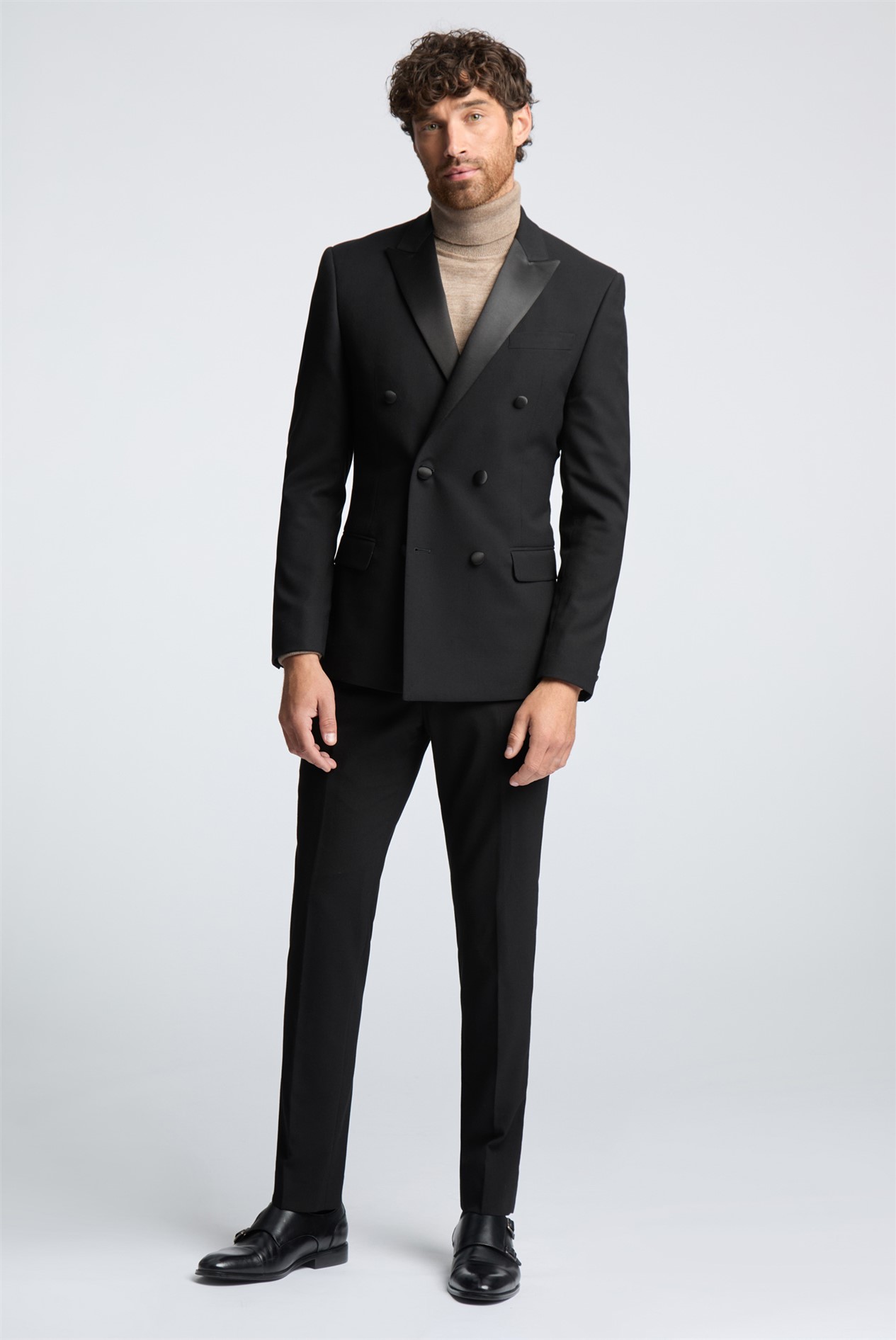 Antique Rogue Slim Fit Huxley Double Breasted Tuxedo Jacket