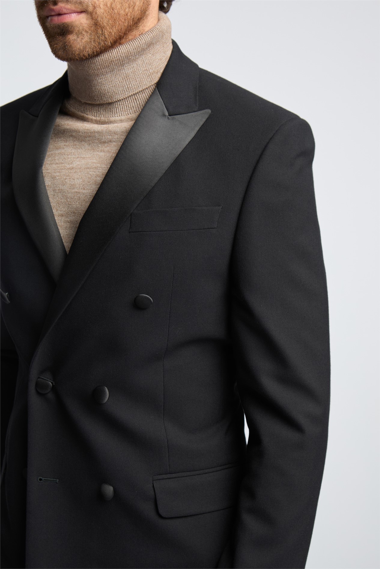 Antique Rogue Slim Fit Huxley Double Breasted Tuxedo Jacket