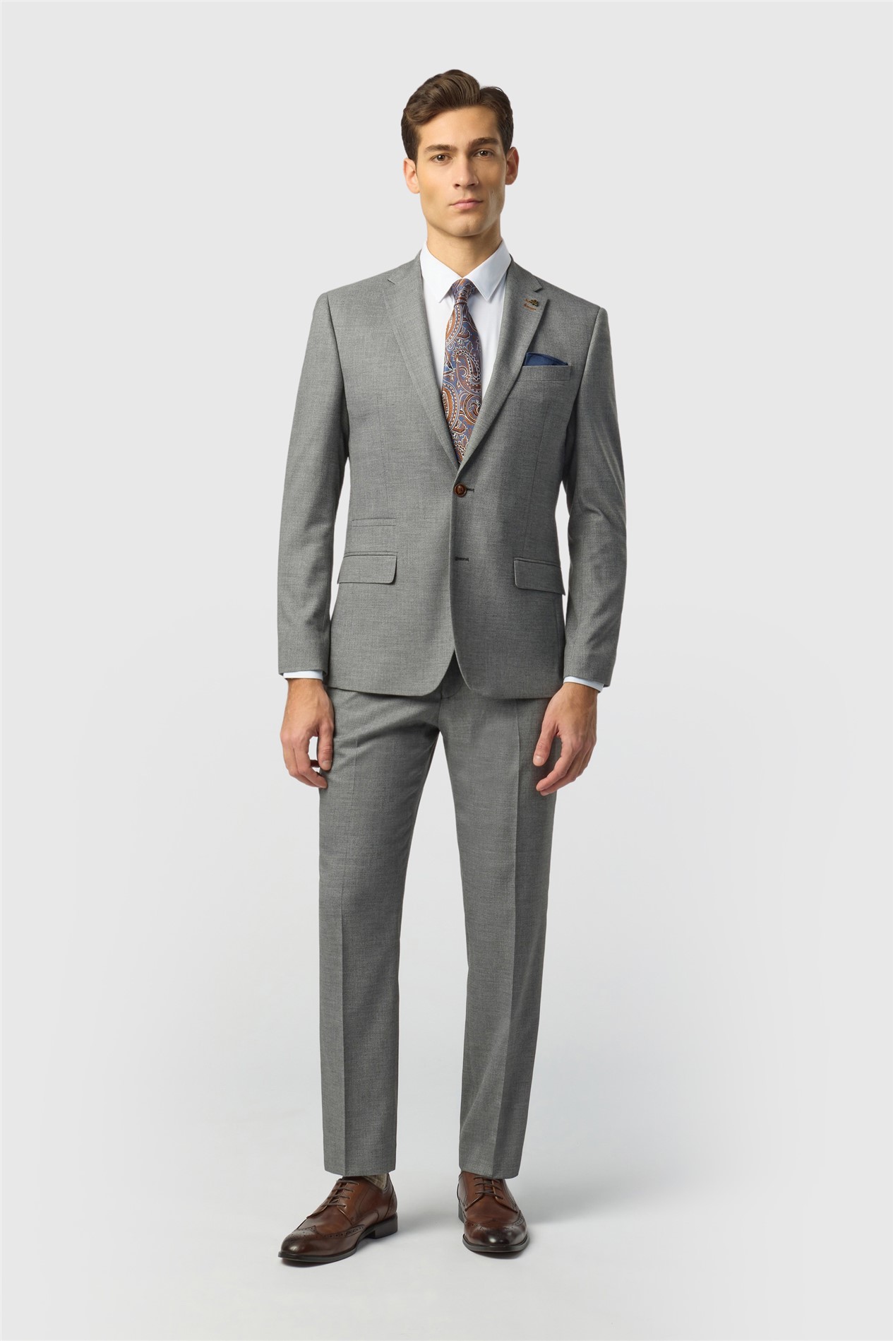 Antique Rogue Slim Fit Blake Grey Texture Jacket