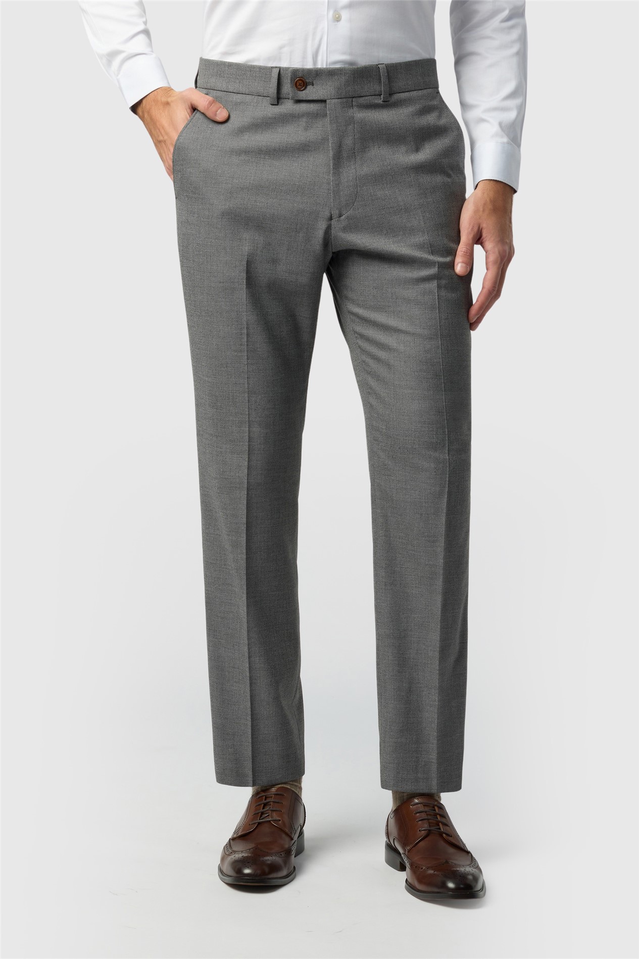 Antique Rogue Slim Fit Blake Grey Texture Trouser