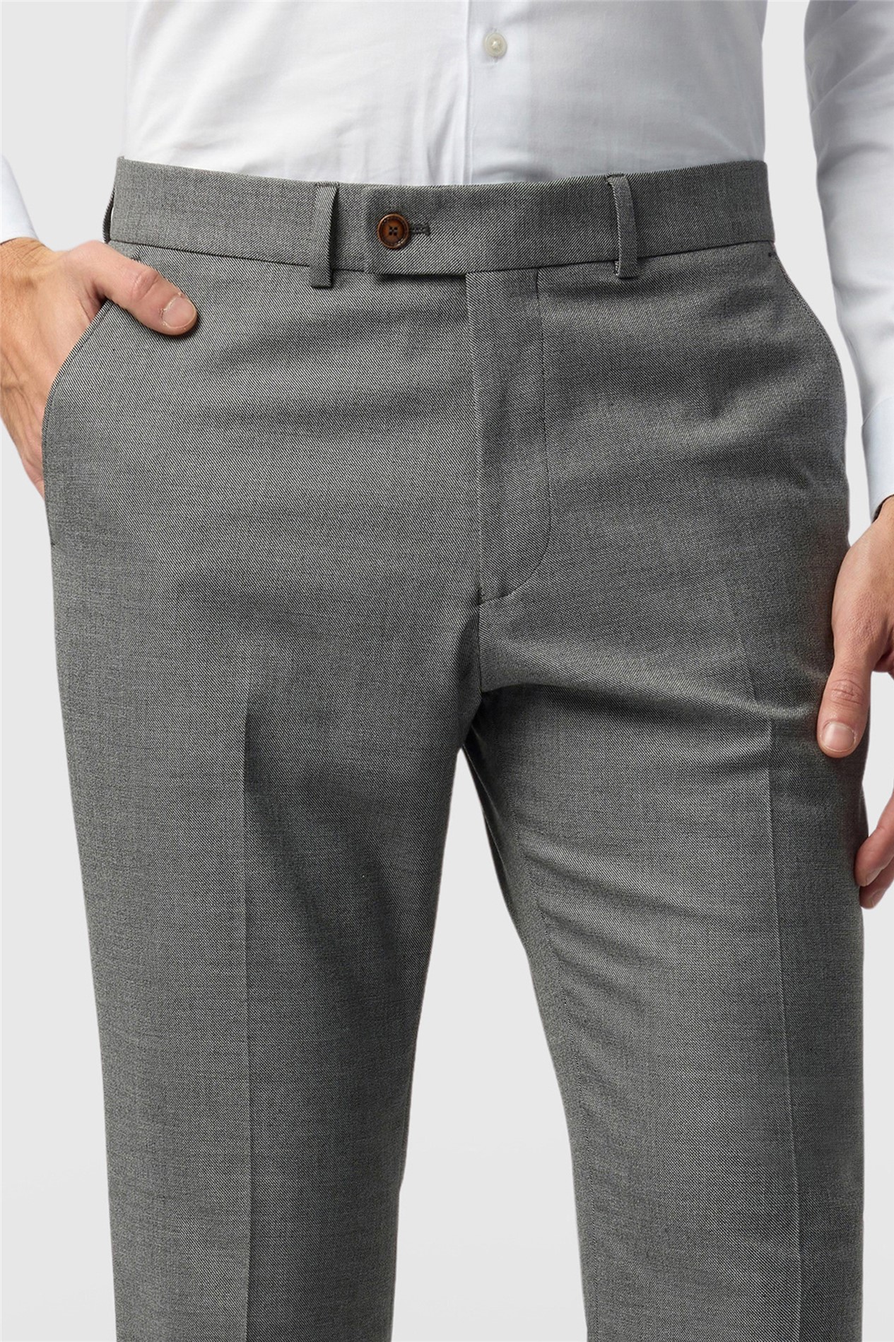 Antique Rogue Slim Fit Blake Grey Texture Trouser