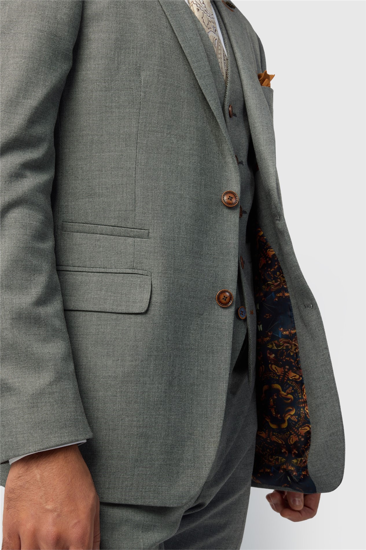 Antique Rogue Regular Fit Blake Grey Texture Jacket
