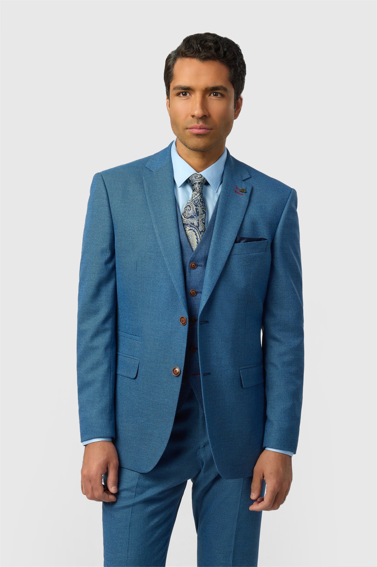 Antique Rogue Regular Fit Blake Blue Texture Jacket
