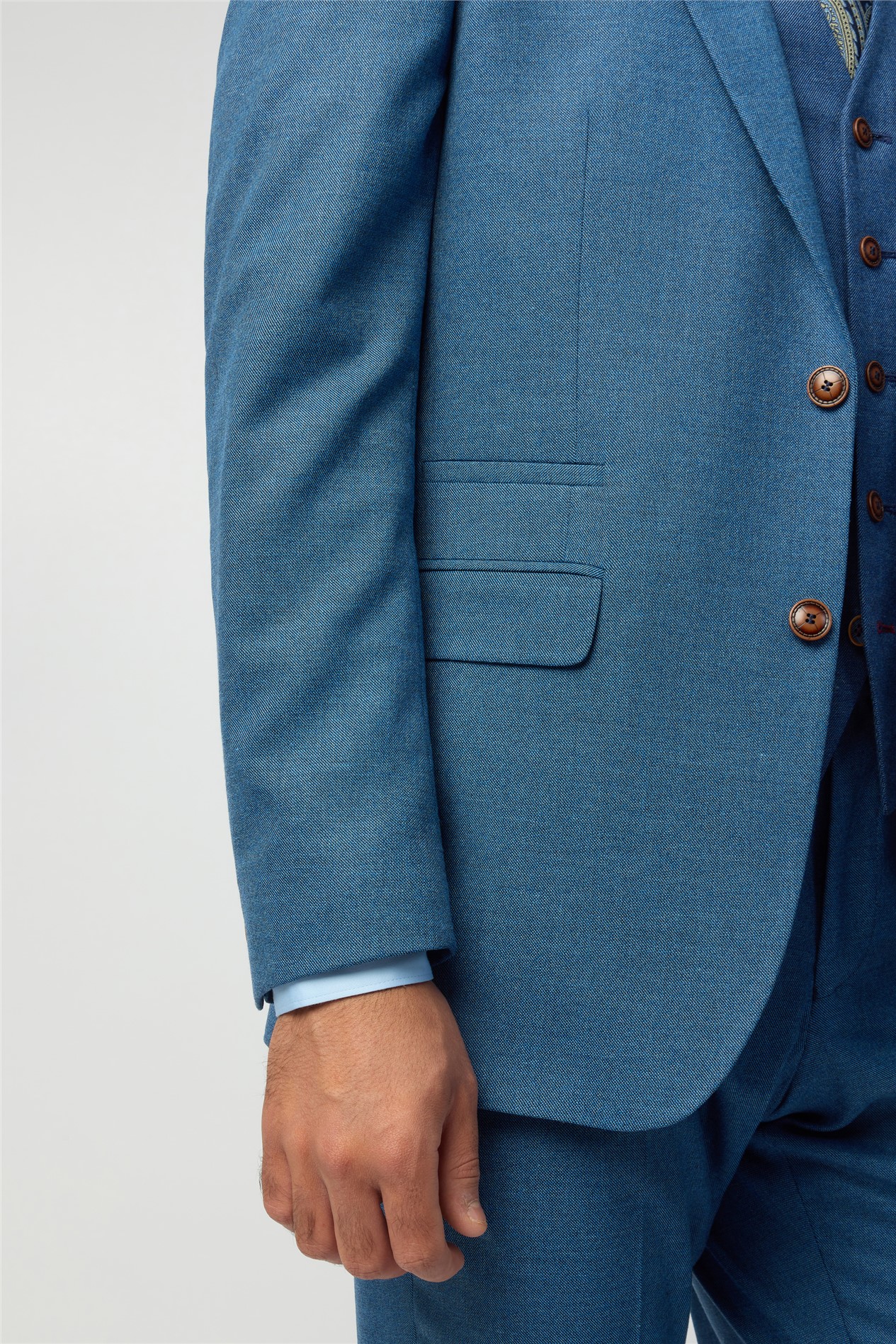 Antique Rogue Regular Fit Blake Blue Texture Jacket
