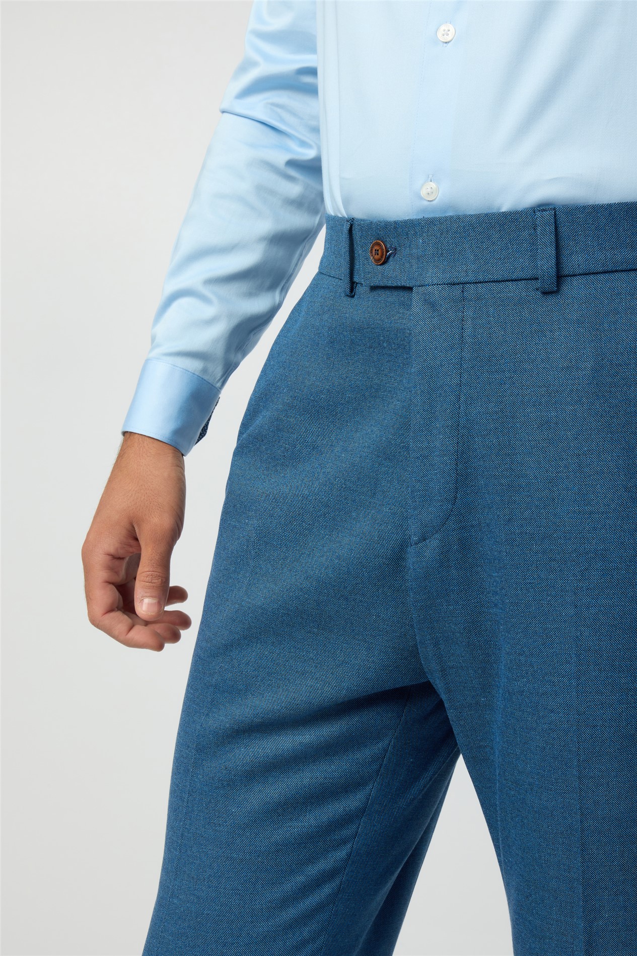 Antique Rogue Regular Fit Blake Blue Texture Trouser
